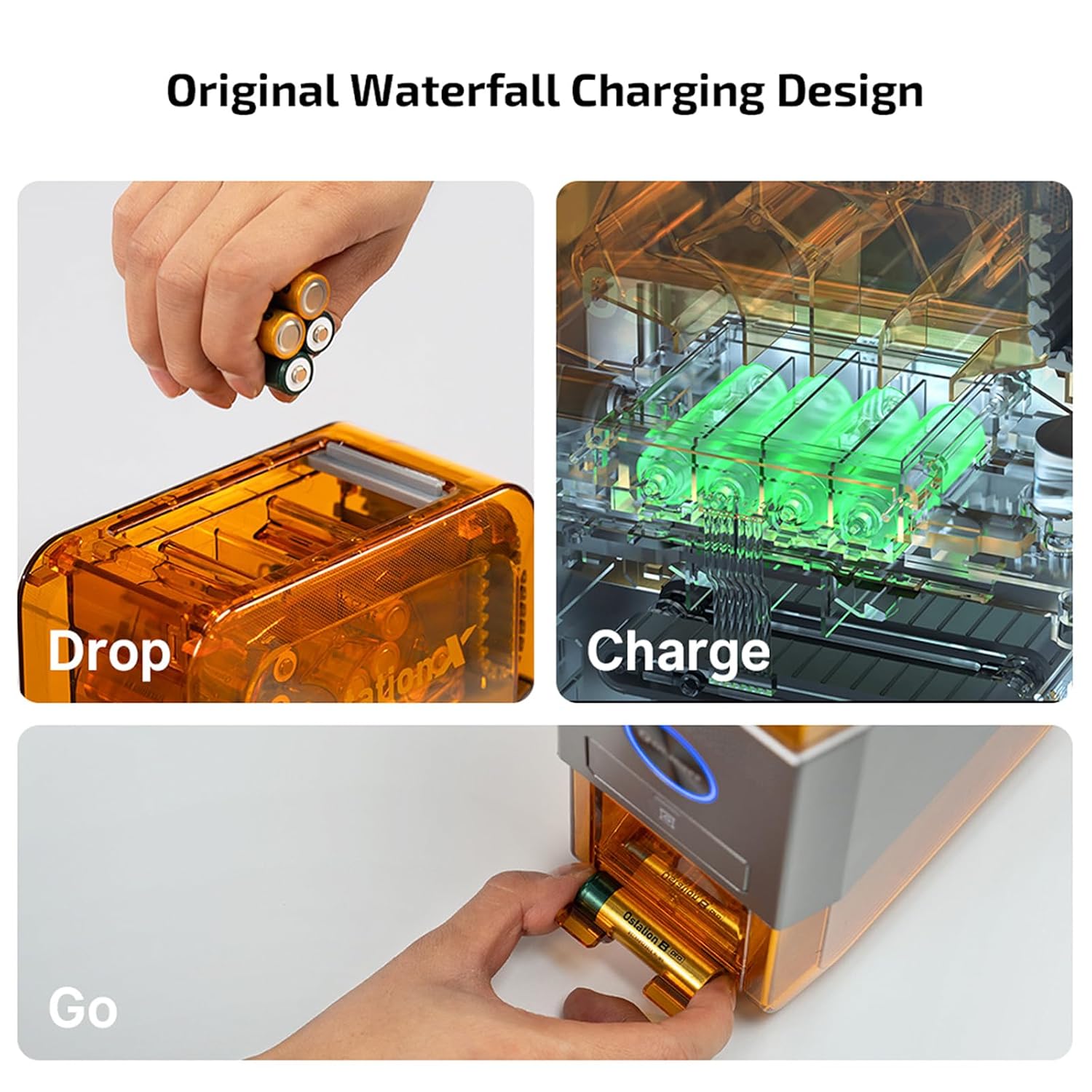 OLIGHT Ostation X NiMH AA Rechargeable Battery Charger 3-in-1 Automatic Design Bad Batteries Detection APP Control