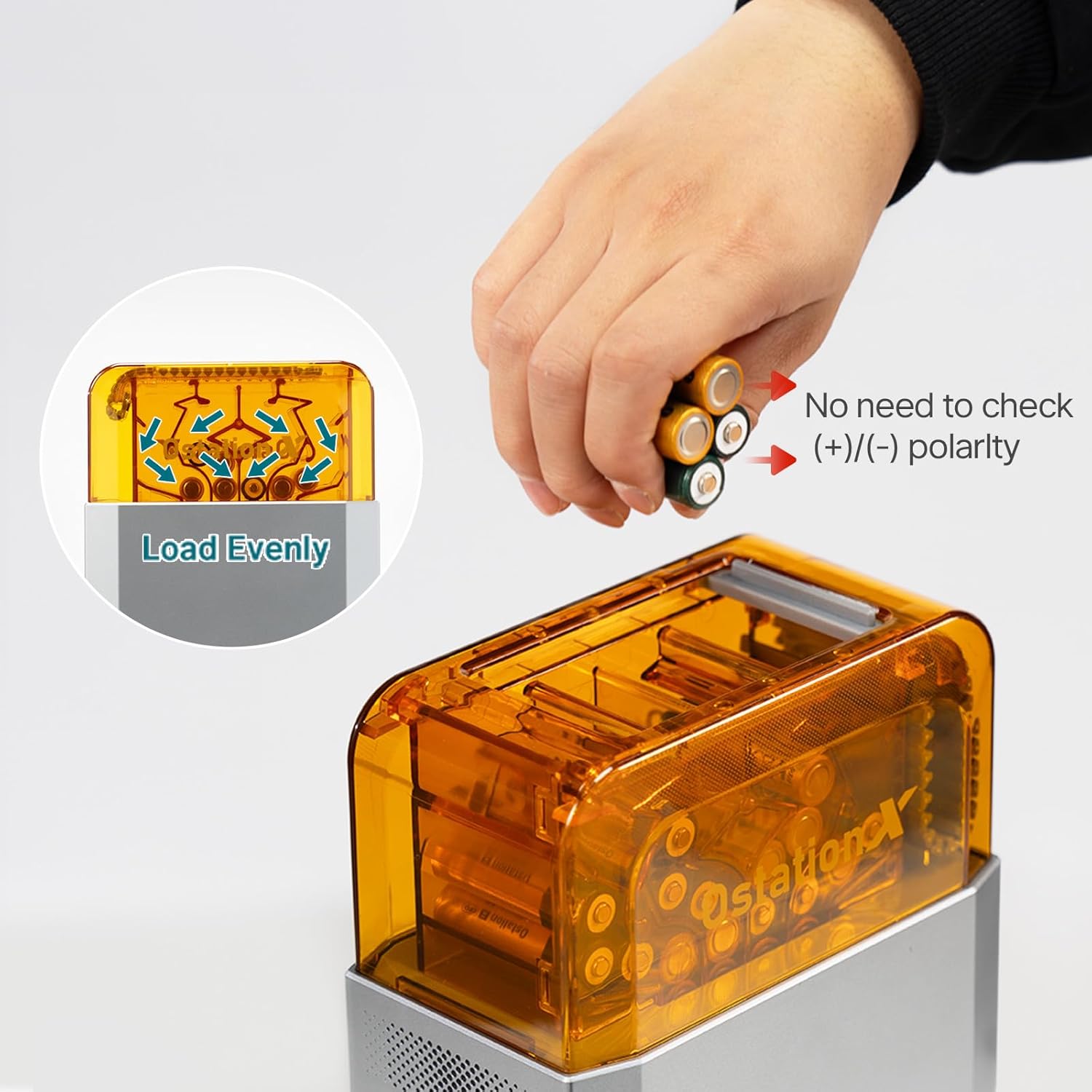OLIGHT Ostation X Battery Charger 3-in-1 Design Rechargeable AA NiMH Batteries 32 Count Charging Testing Storage No Polarity Check Easy Charging Bad Batteries Detection APP Control