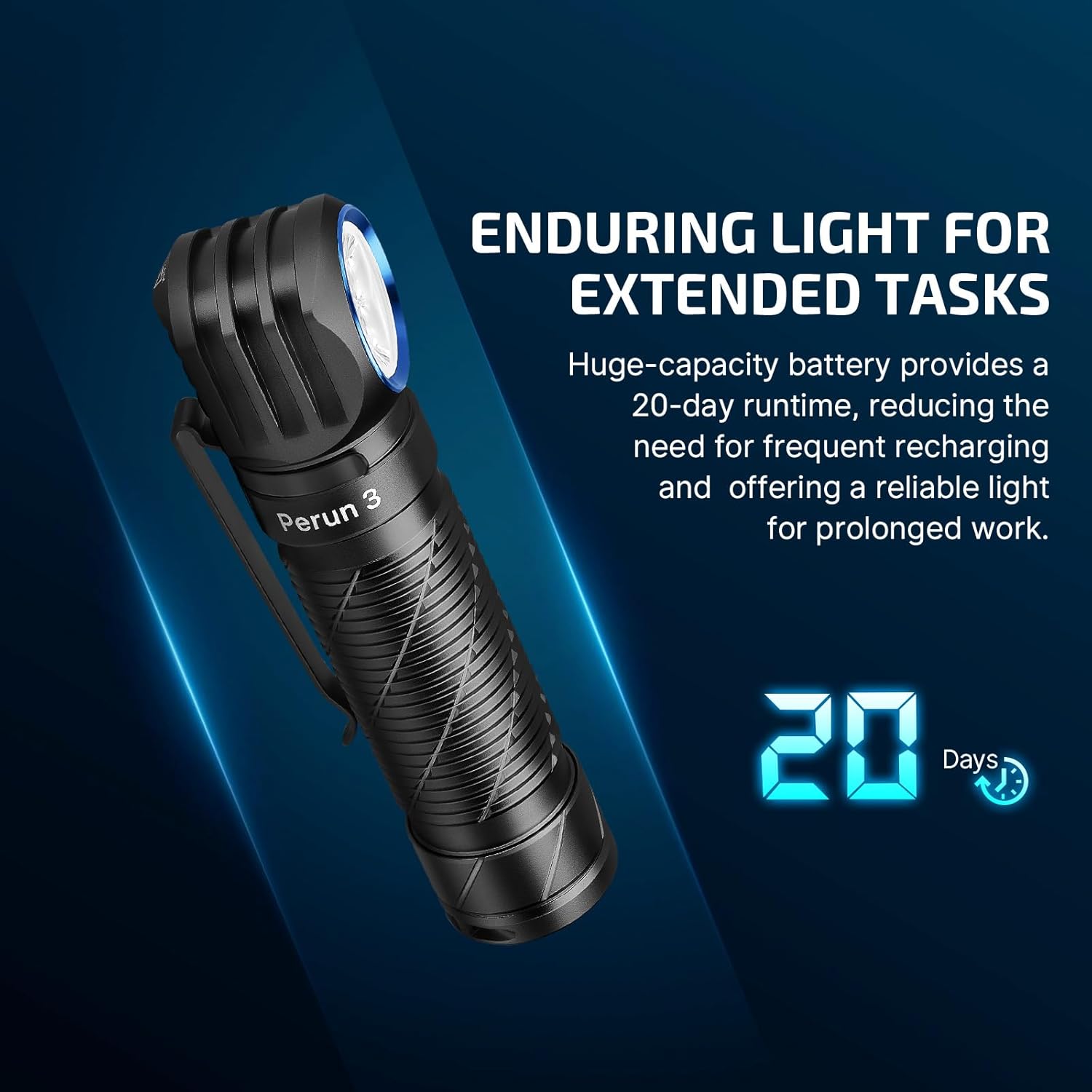 OLIGHT Perun 3 Rechargeable Headlamp Flashlight 3000 Lumens LED Headlight Red Light Waterproof Head Lamp Headband Outdoor Camping Hiking Working Black