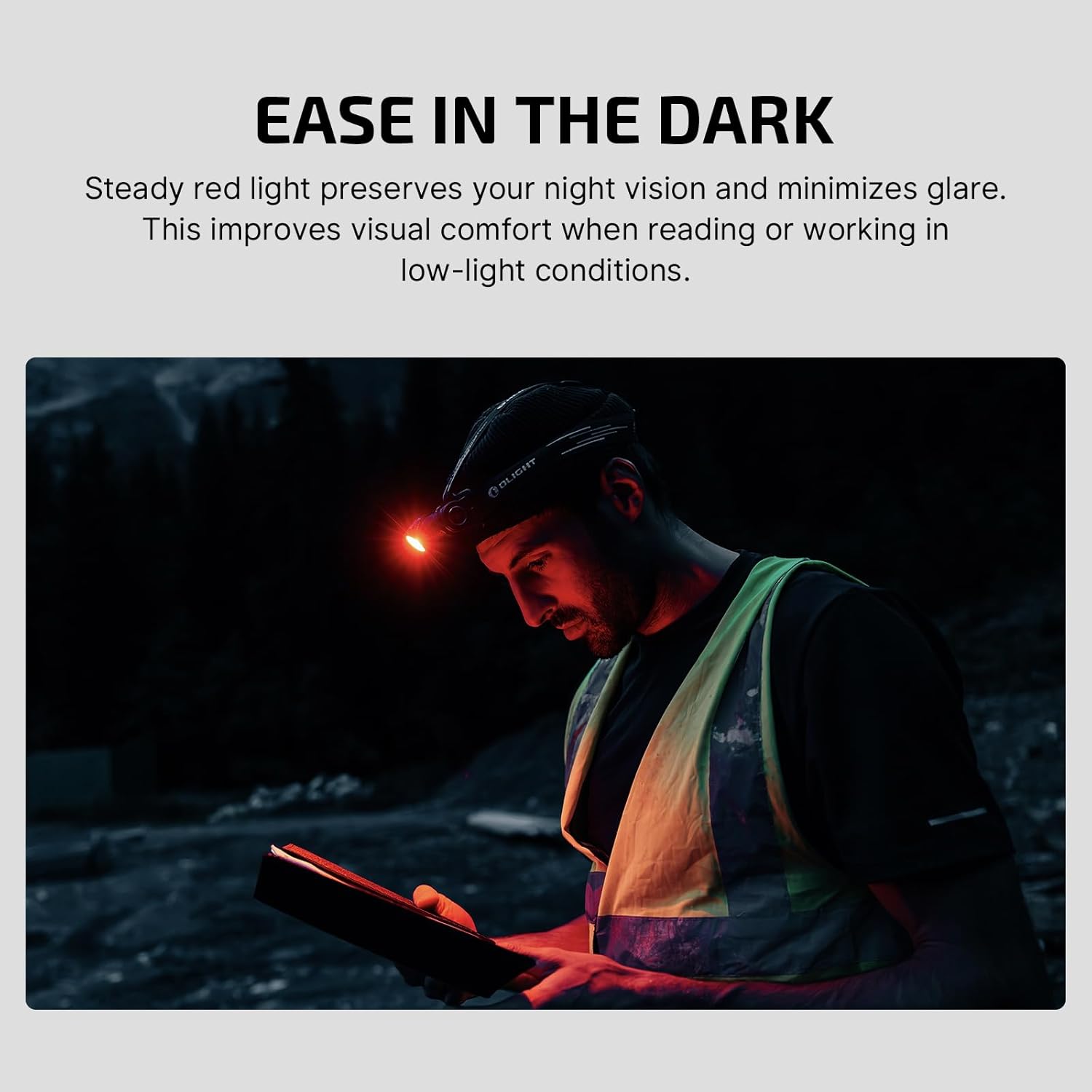 OLIGHT Perun 3 Rechargeable Headlamp Flashlight 3000 Lumens LED Headlight Red Light Waterproof Head Lamp Headband Outdoor Camping Hiking Working Black