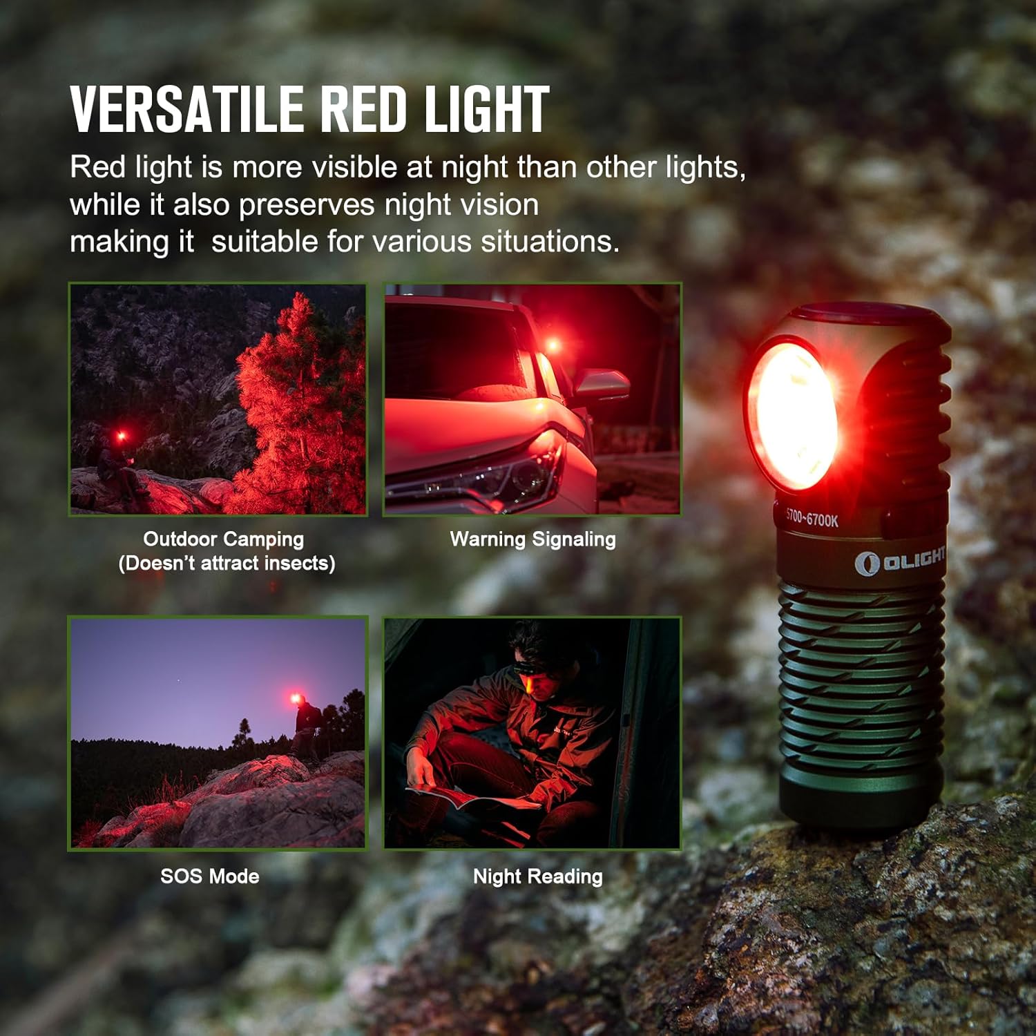 OLIGHT Perun 2 Mini Headlamp 1100 Lumens LED Head Flashlight Rechargeable Headlight Red Light Option Ideal for Working Hiking Camping Climbing OD Green Cool White Light 5700-6700K