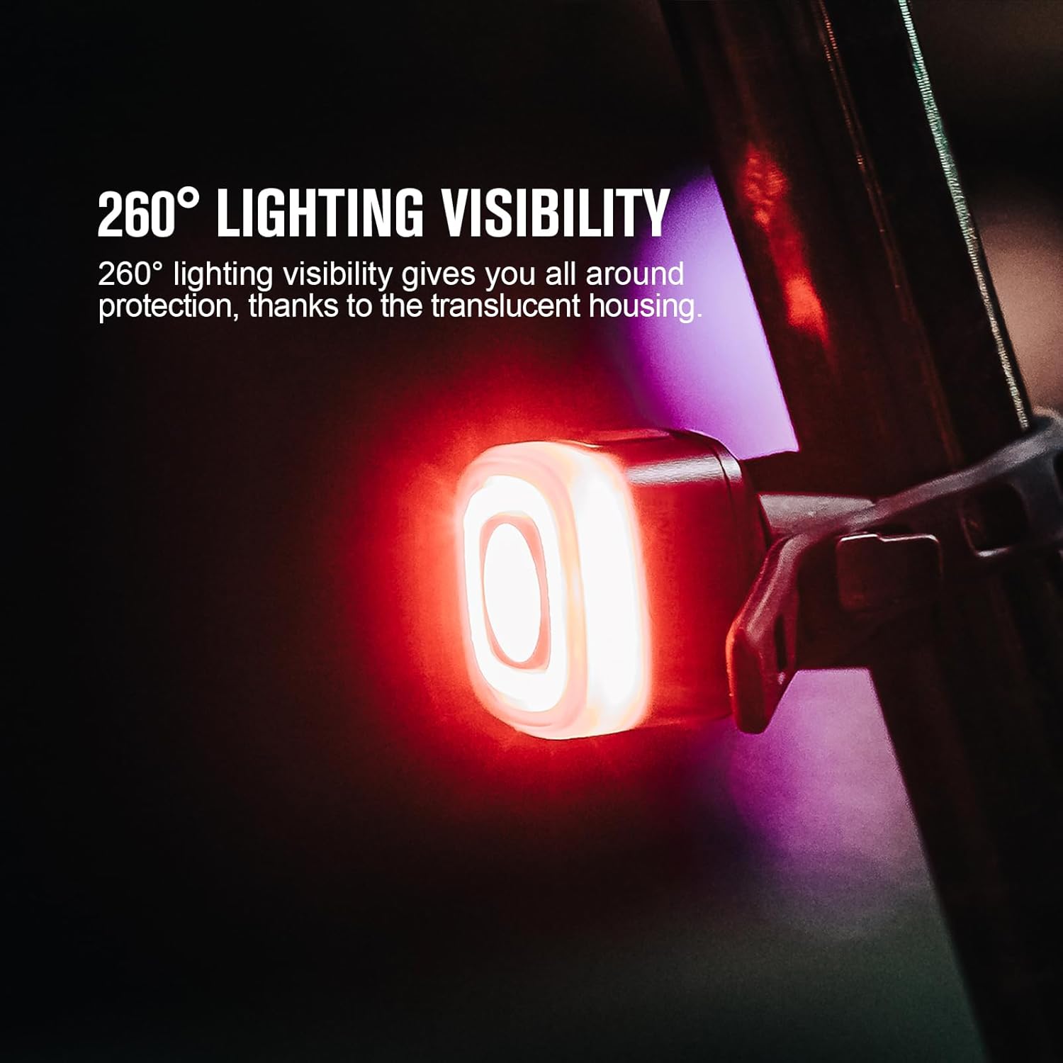 OLIGHT RN 120 C Bike Lights 120 Lumens Tail Light 260 Degree Visibility 1500m Viewable Range USB Rechargeable Bike Break Light IPX6 Waterproof Road and Urban Cyclists