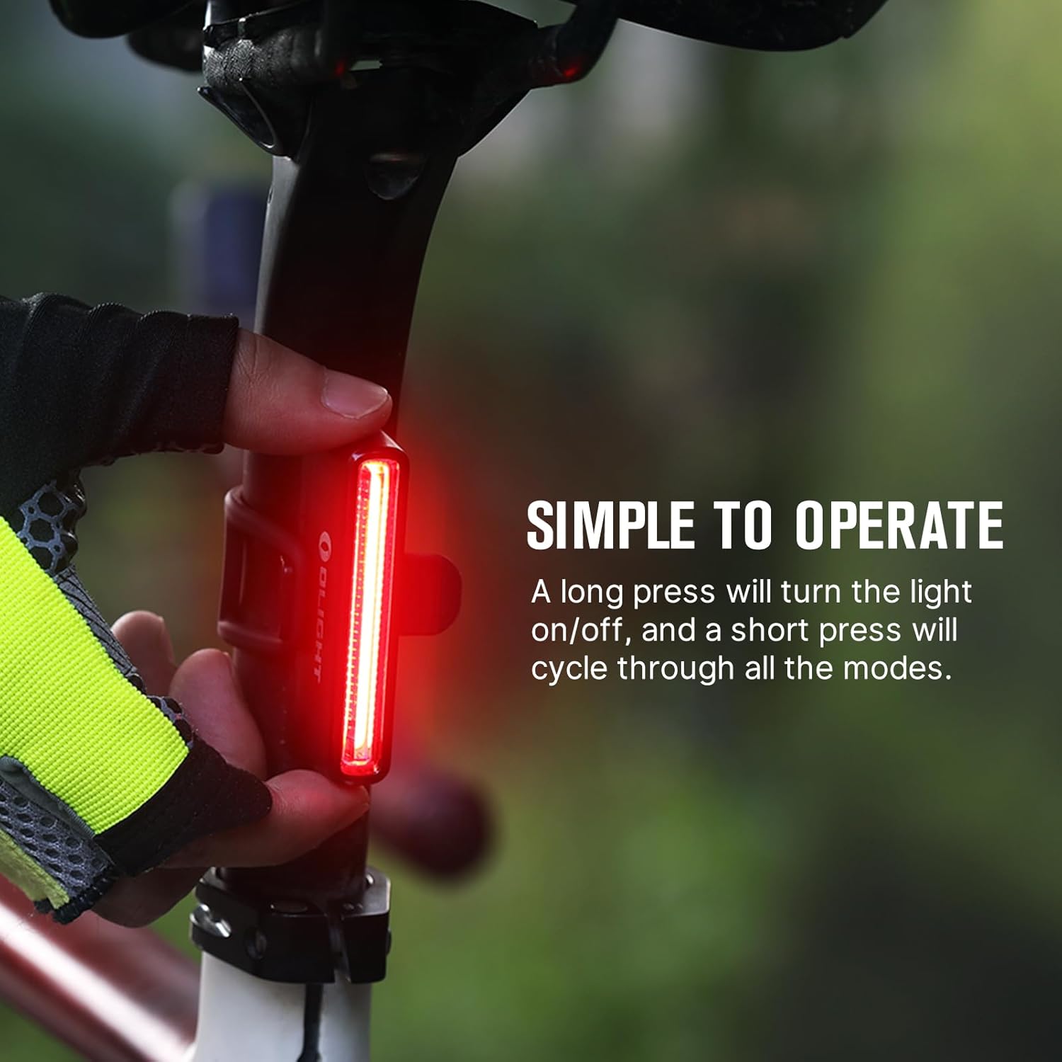 OLIGHT Seemee 30 C Bike Light Tail Light 30 Lumens 230 Degree Visibility 800m Viewable Range USB Rechargeable Break Light IPX6 Waterproof for Road and Urban Cyclists
