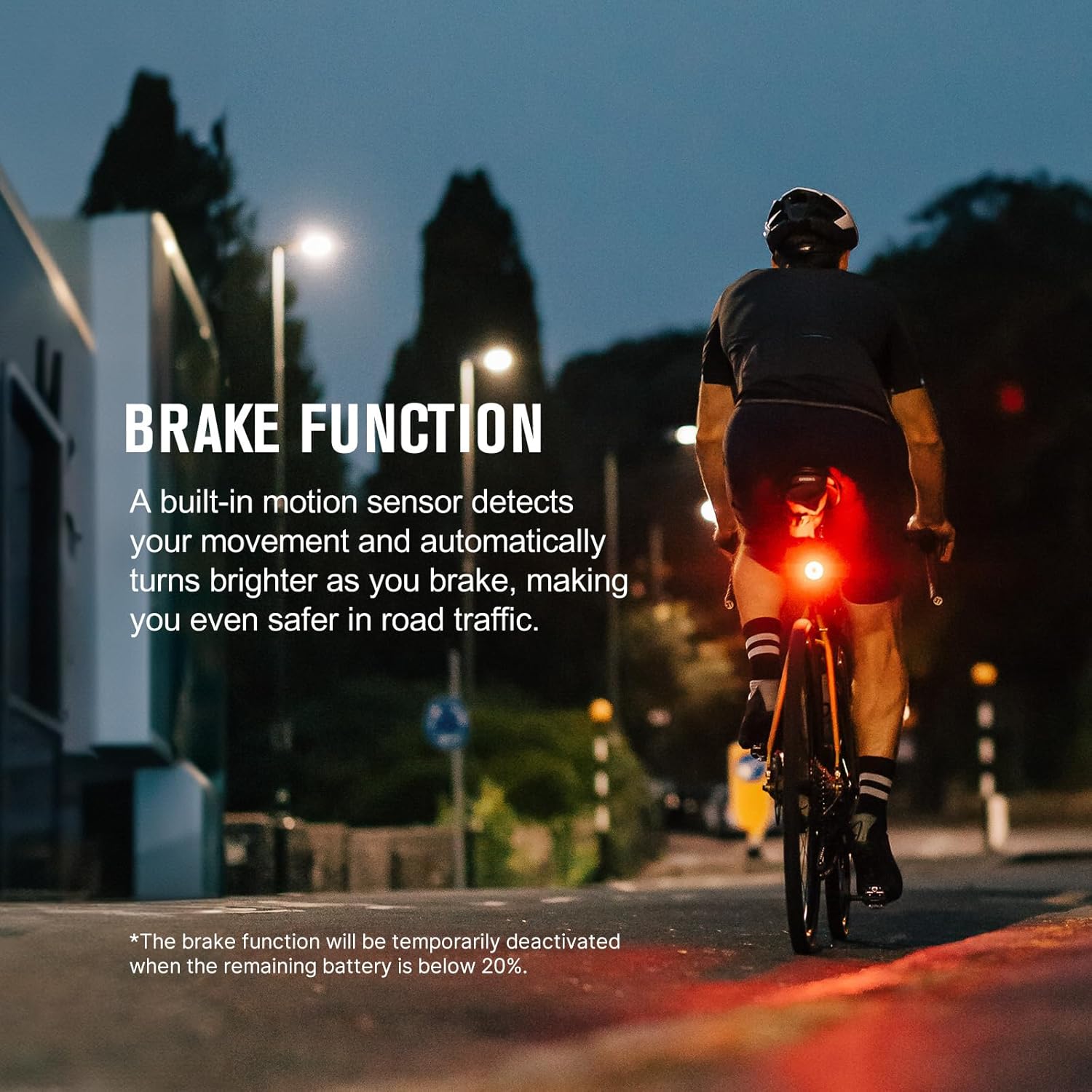 OLIGHT BS 100 Bike Tail Light 100 Lumens 260 Degree Visibility Bicyle Rear Lights 1000m Viewable Range Type-C Rechargeable Break Sensing Taillights IPX6 Waterproof for Road and Urban Cyclists.