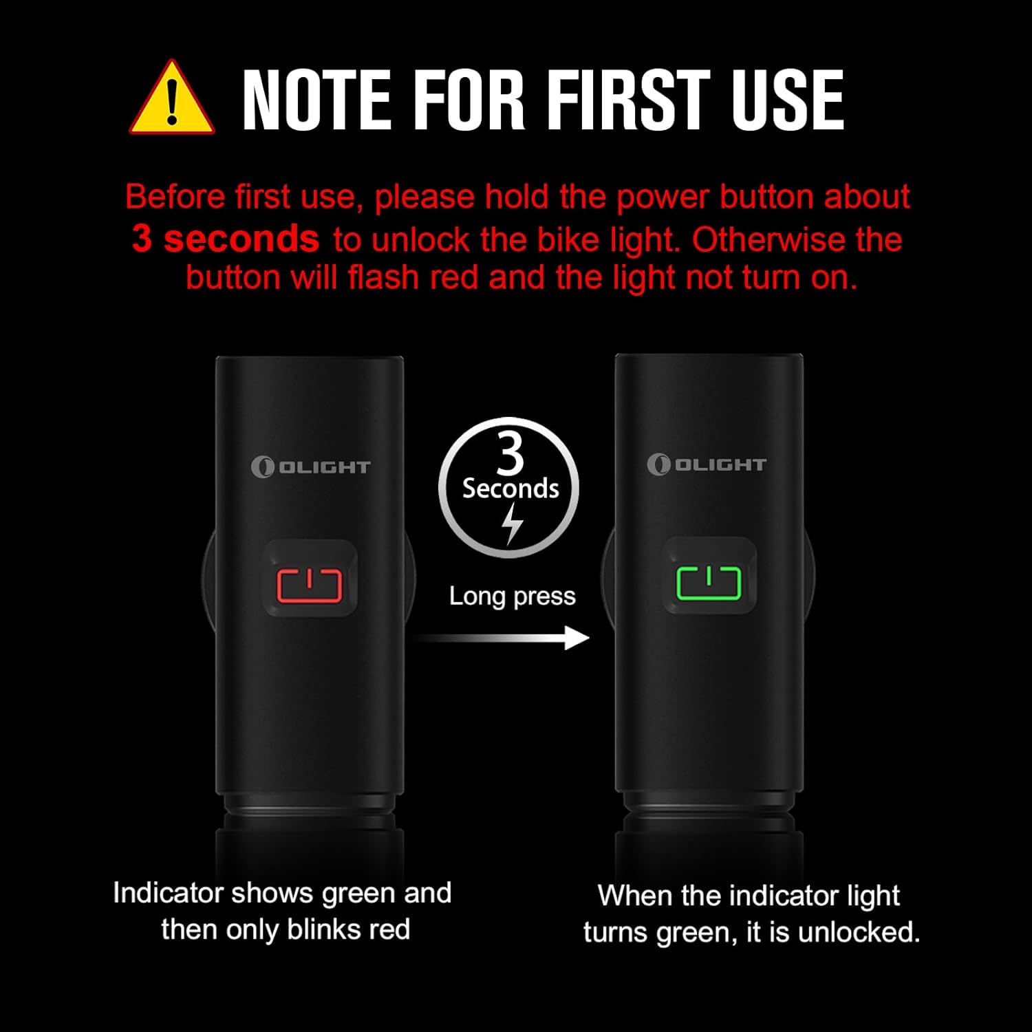 OLIGHT RN 400 LED Bike Lights 400 Lumens USB Type-C Rechargeable Front Light IPX7 Waterproof Bicycle Headlight for Road Urban Cyclists Black