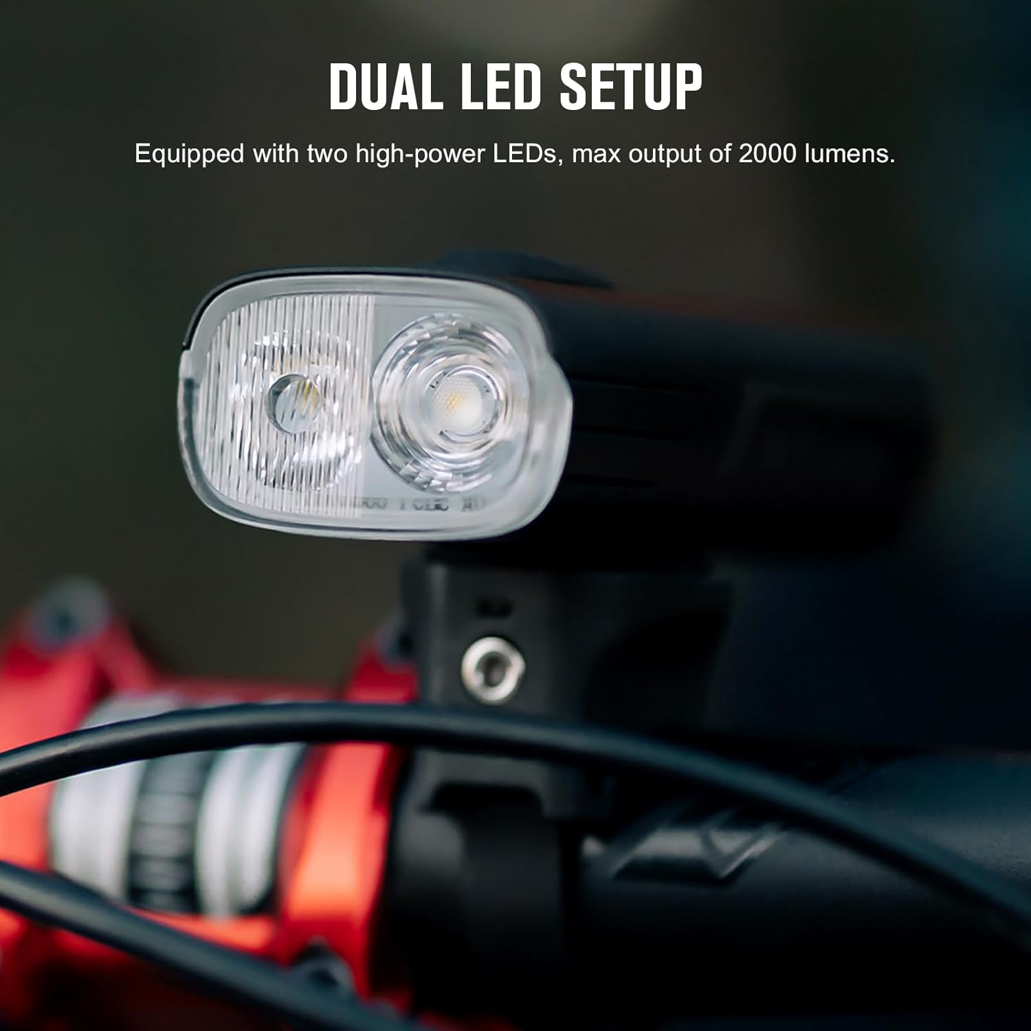 OLIGHT RN 2000 LED Rechargeable Bike Light 2000 Lumens 557ft Max Throw Waterproof Bicycle Headlight Spot&Flood Beams Remote Control Type-C Smart Sensor Mountain Urban Riding