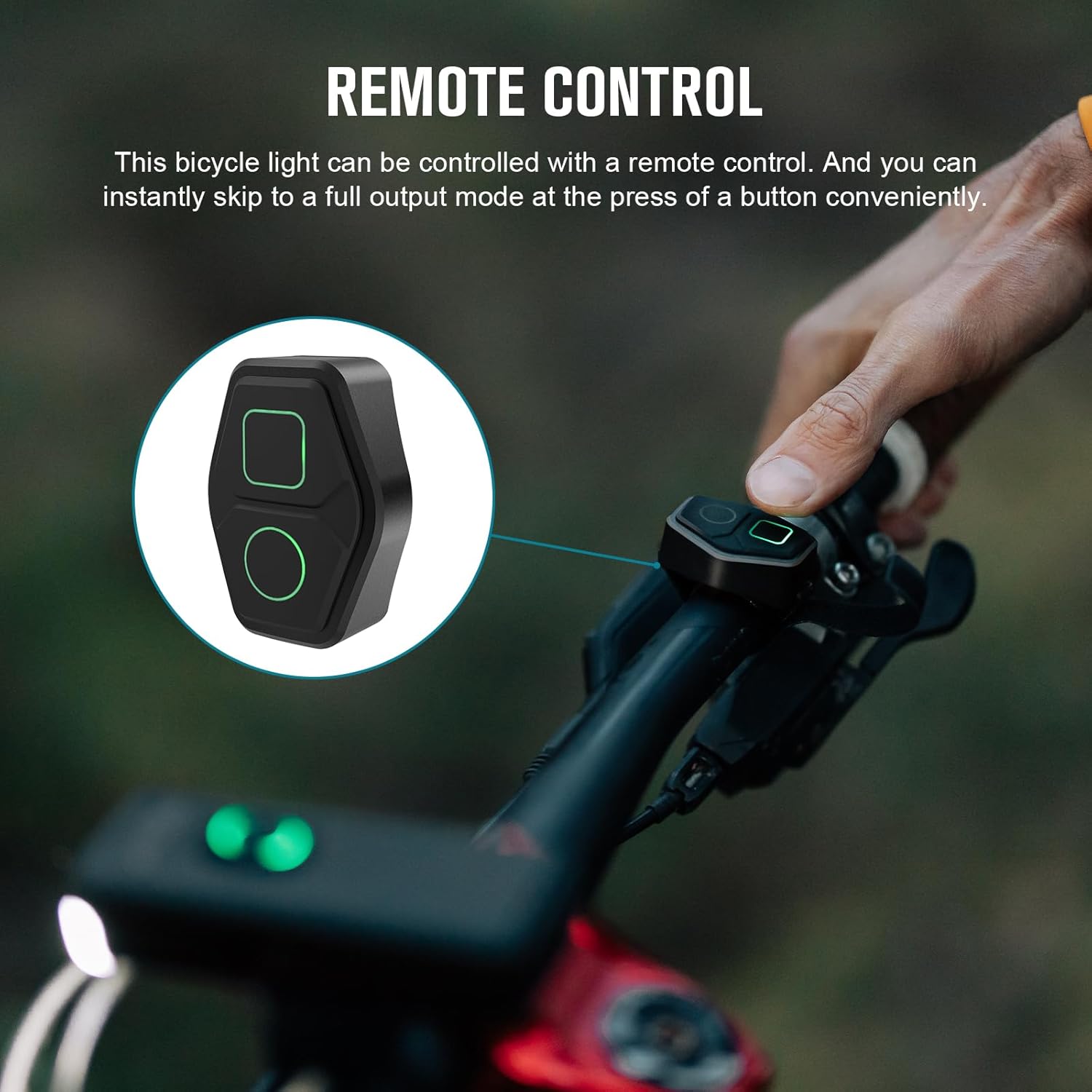 OLIGHT RN 2000 LED Rechargeable Bike Light 2000 Lumens 557ft Max Throw Waterproof Bicycle Headlight Spot&Flood Beams Remote Control Type-C Smart Sensor Mountain Urban Riding