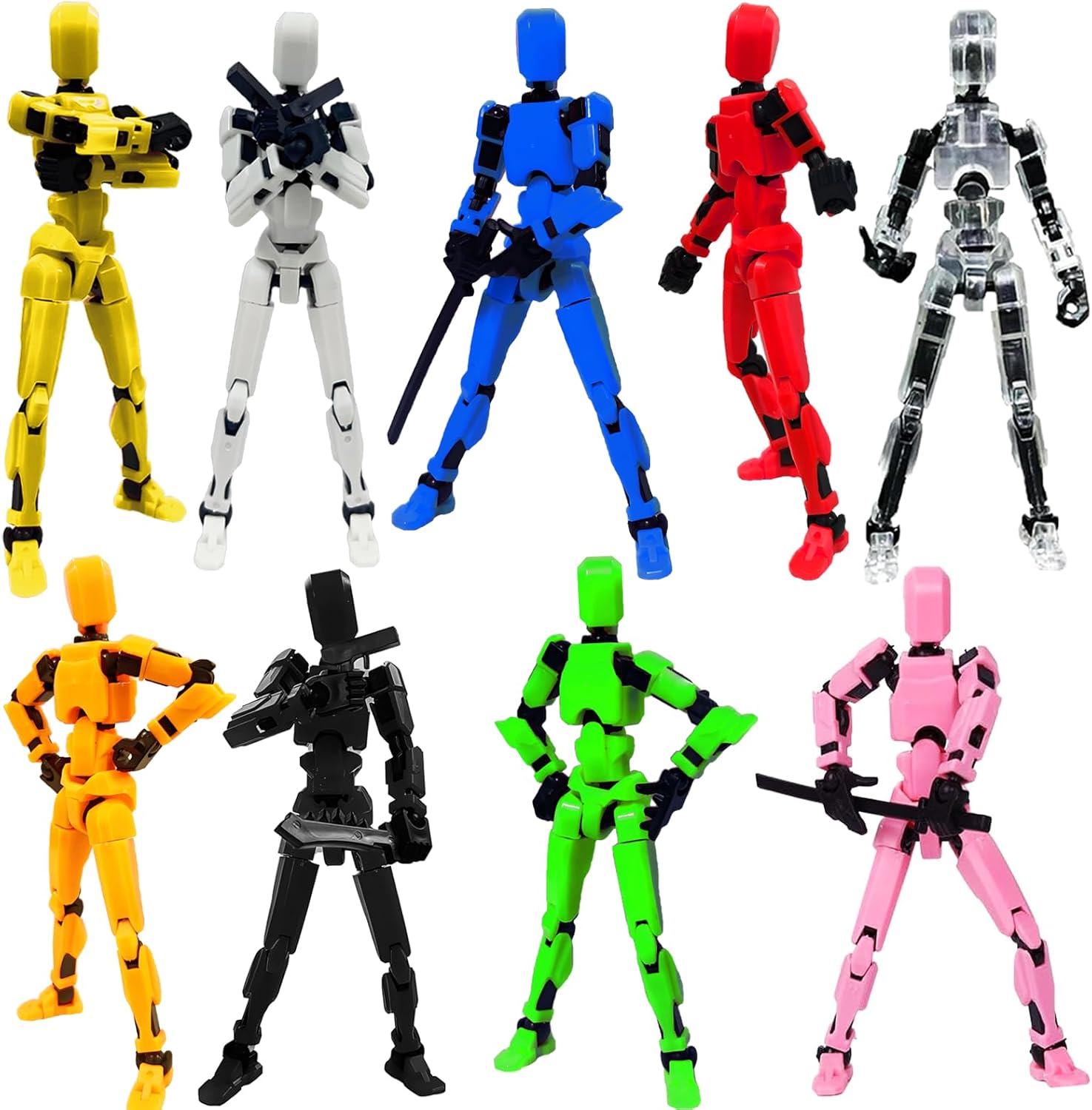 TITAN 13 ACTION FIGURE DUMMY ROBOT SET MULTI-JOINTED ACTION FIGURES NOVA 13 FOR COLLECTORS DESKTOP DECORATIONS 9PCS