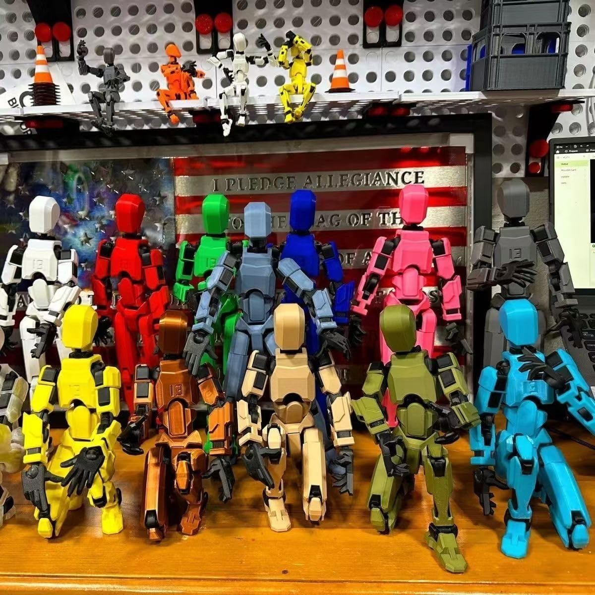 TITAN 13 ACTION FIGURE DUMMY ROBOT SET MULTI-JOINTED ACTION FIGURES NOVA 13 FOR COLLECTORS DESKTOP DECORATIONS 9PCS