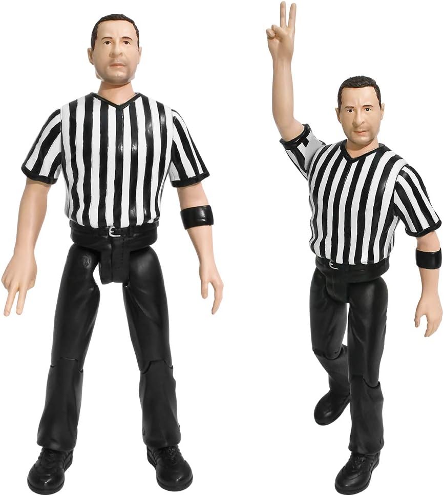 Figures Toy Company Three Counting Talking Wrestling Referee Action Figure