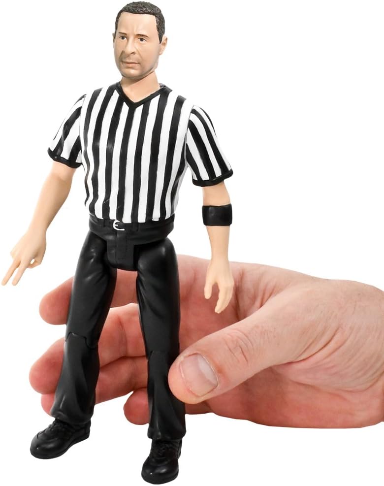 Figures Toy Company Three Counting Talking Wrestling Referee Action Figure