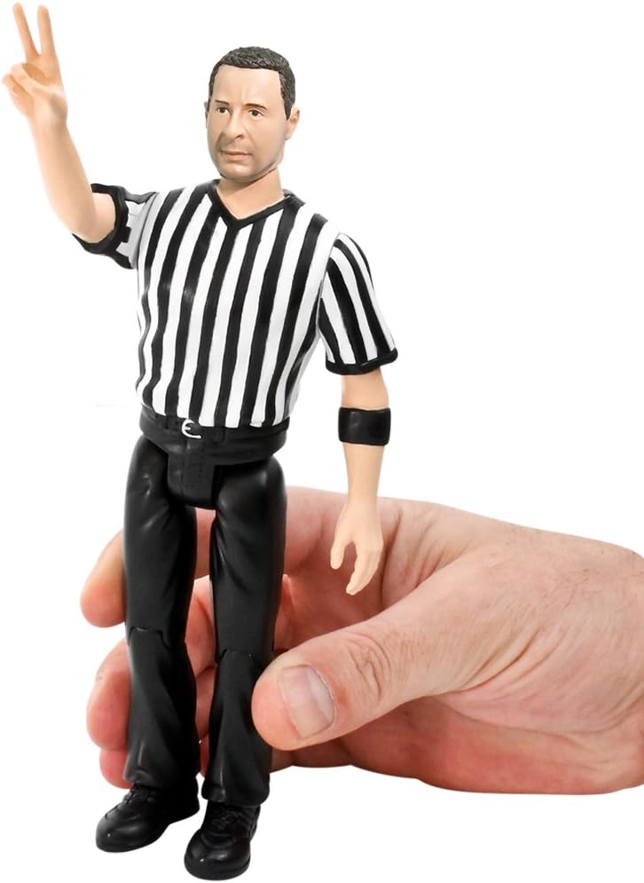 Figures Toy Company Three Counting Talking Wrestling Referee Action Figure
