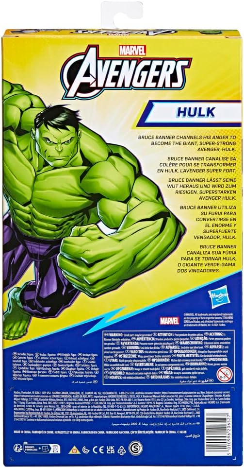 Avengers Marvel Titan Hero Series Blast Gear Deluxe Hulk 12-Inch Action Figure Toy Green for Kids 4+
