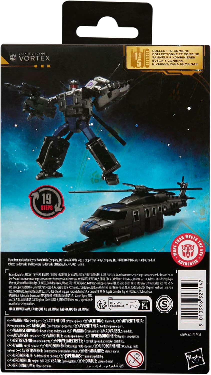 Transformers Age of The Primes Deluxe Class Combaticon Vortex 5.5-inch Converting Action Figure Robot Toy for Ages 8+