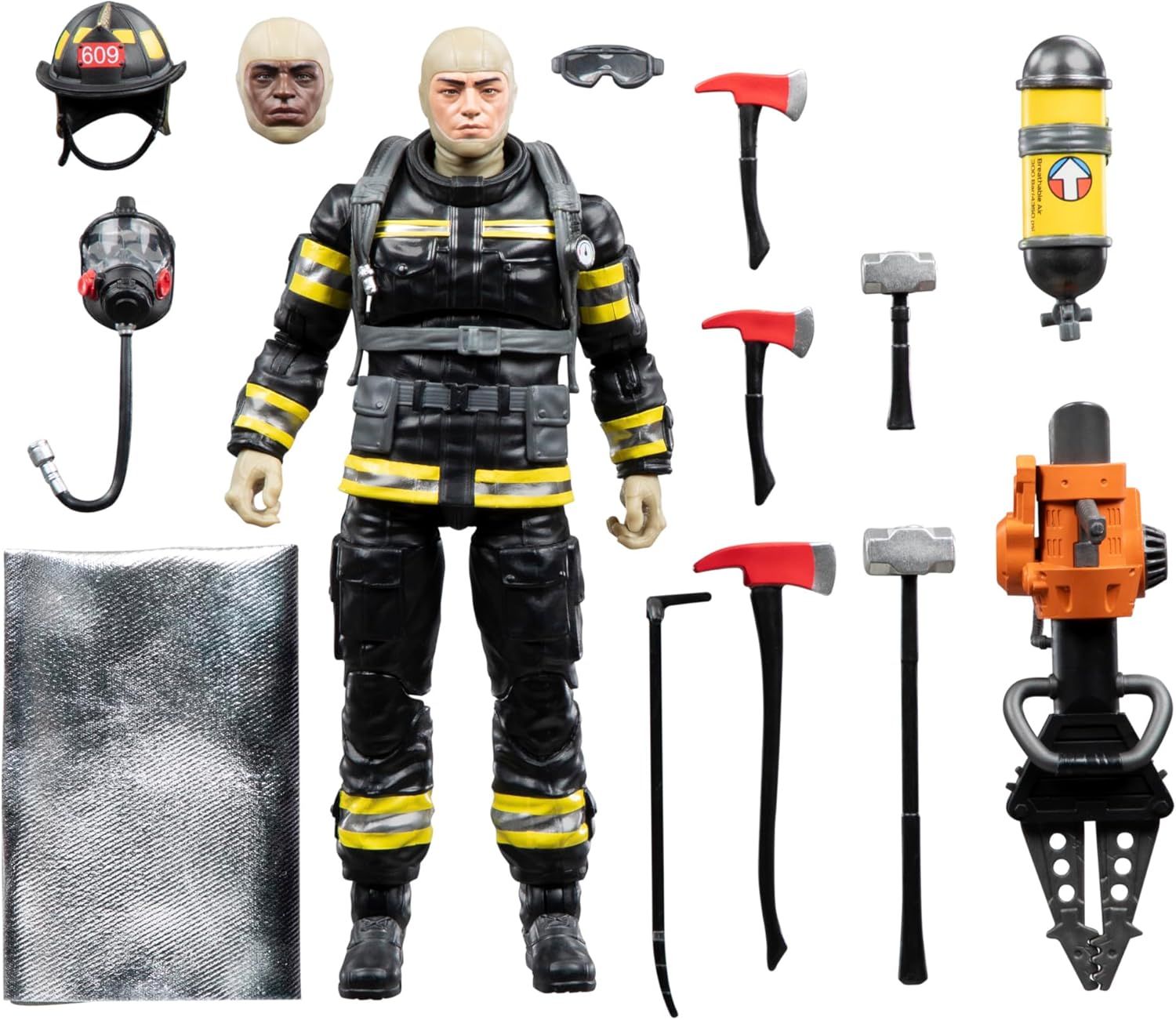 G.I. Joe Classified Series Legacy Collection Search Rescue Firefighter 6 Inch Action Figure 14 Accessories