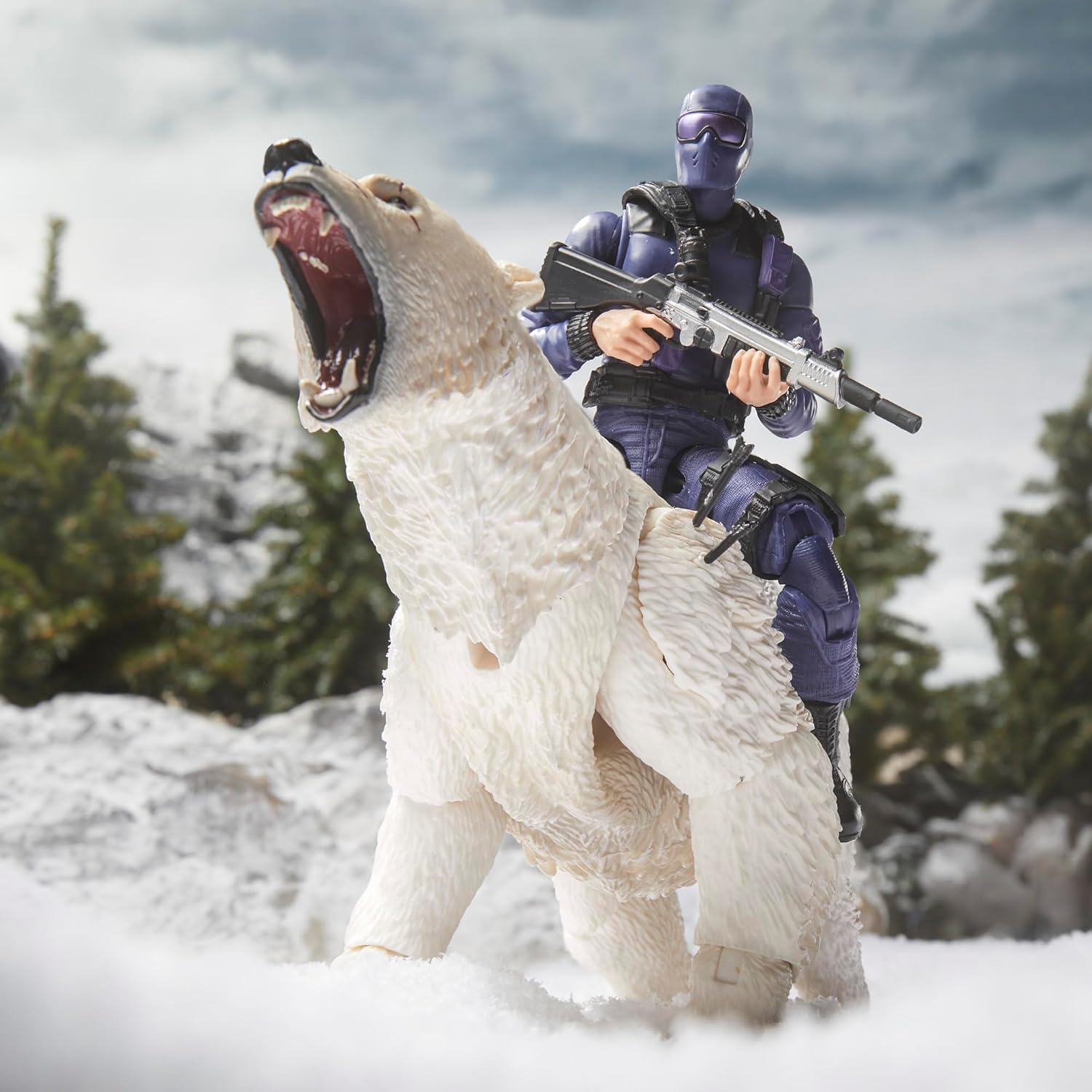 G.I. Joe Classified Series #161 Snake Eyes and Polar Bear 6-Inch Action Figure with Bear 15 Accessories M.A.S.S. Device Catalytic Element