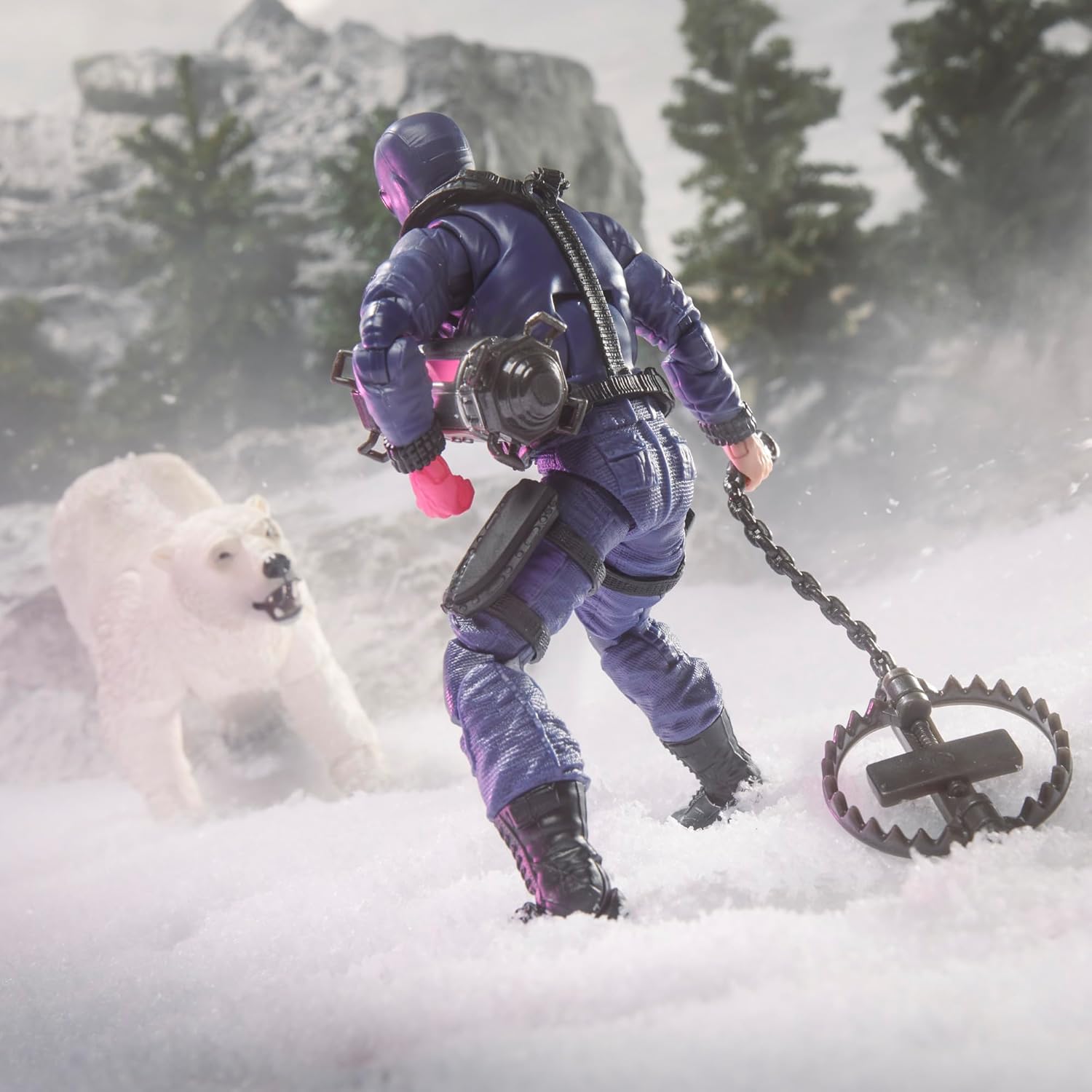 G.I. Joe Classified Series #161 Snake Eyes and Polar Bear 6-Inch Action Figure with Bear 15 Accessories M.A.S.S. Device Catalytic Element