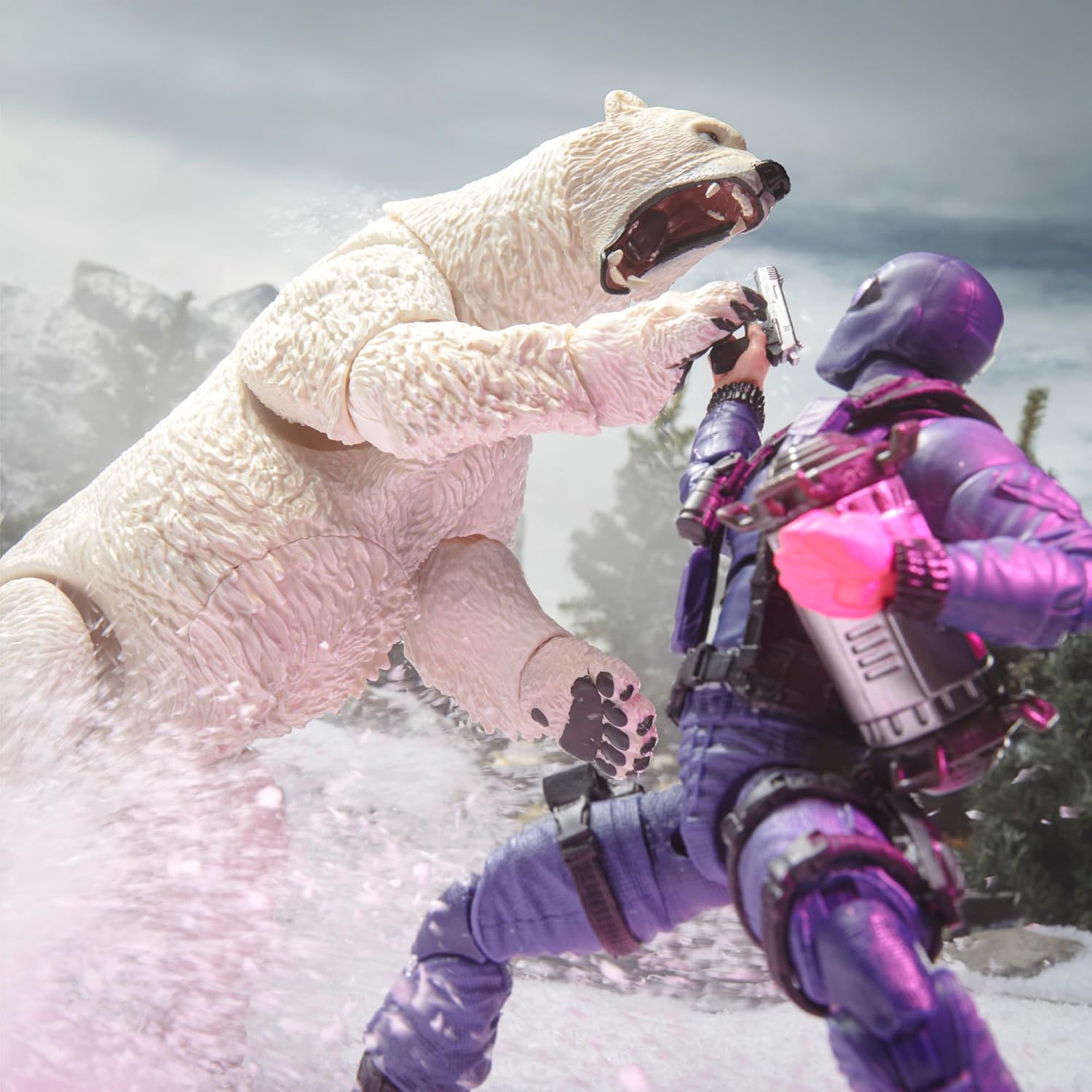 G.I. Joe Classified Series #161 Snake Eyes and Polar Bear 6-Inch Action Figure with Bear 15 Accessories M.A.S.S. Device Catalytic Element