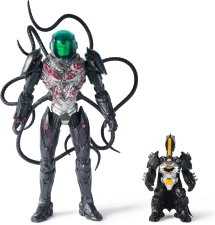 DC Comics Metal Force Brainiac vs Batman Action Figure Pack 12-Inch Extra Large Brainiac Exclusive 4-inch Batman Includes Character Card Kids Toys for Boys Girls Ages 4 Up
