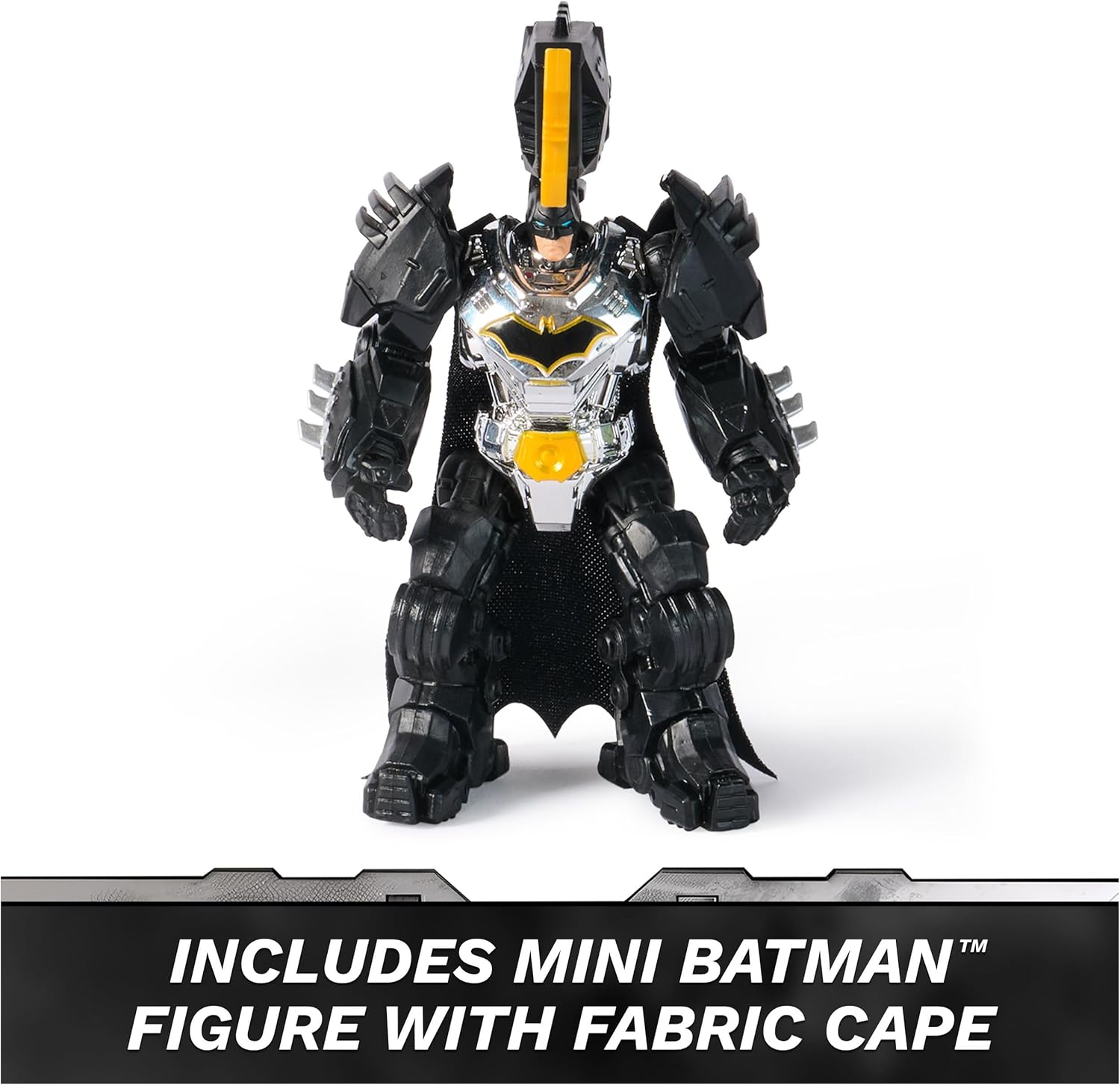 DC Comics Metal Force Brainiac vs Batman Action Figure Pack 12-Inch Extra Large Brainiac Exclusive 4-inch Batman Includes Character Card Kids Toys for Boys Girls Ages 4 Up