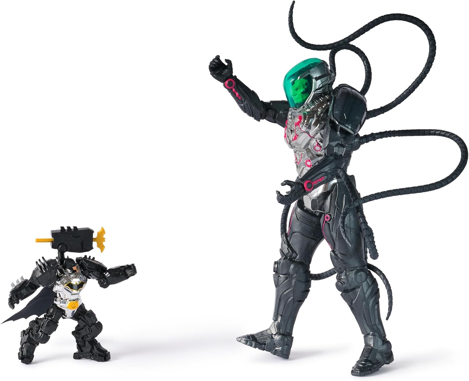 DC Comics Metal Force Brainiac vs Batman Action Figure Pack 12-Inch Extra Large Brainiac Exclusive 4-inch Batman Includes Character Card Kids Toys for Boys Girls Ages 4 Up