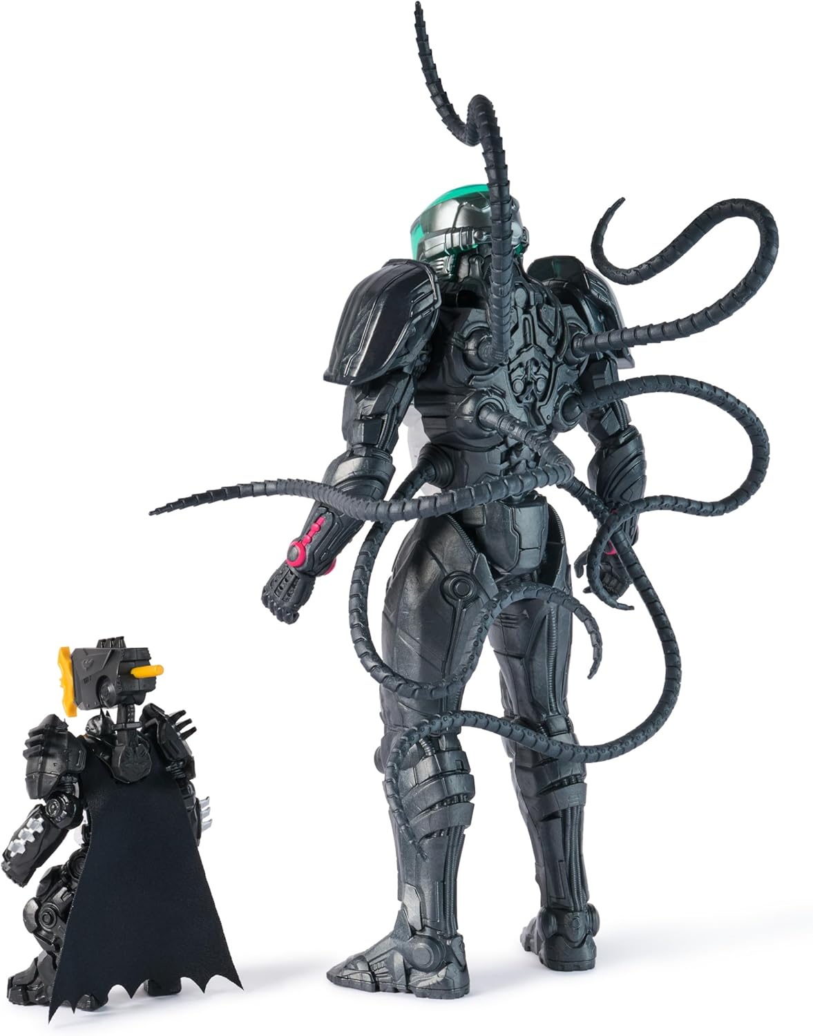 DC Comics Metal Force Brainiac vs Batman Action Figure Pack 12-Inch Extra Large Brainiac Exclusive 4-inch Batman Includes Character Card Kids Toys for Boys Girls Ages 4 Up