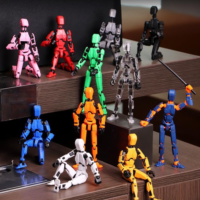 T13 Action Figure 3D Printed Multi-Jointed Movable Lucky 13 Action Figures Multi-Articular Desktop Decorations Creative Gifts 5 Colors