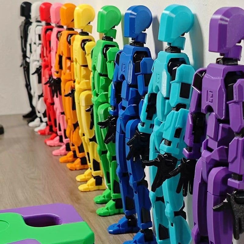 T13 Action Figure 3D Printed Multi-Jointed Movable Lucky 13 Action Figures Multi-Articular Desktop Decorations Creative Gifts 5 Colors
