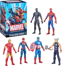 Marvel Titan Hero Series Action Figure Multipack 6 Figures 12-Inch Toys Inspired By Marvel Comics For Kids Ages 4 And Up Amazon Exclusive