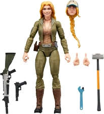 G.I. Joe Classified Series Retro Cardback Courtney Cover Girl Krieger Collectible 6 Inch Action Figure 9 Accessories