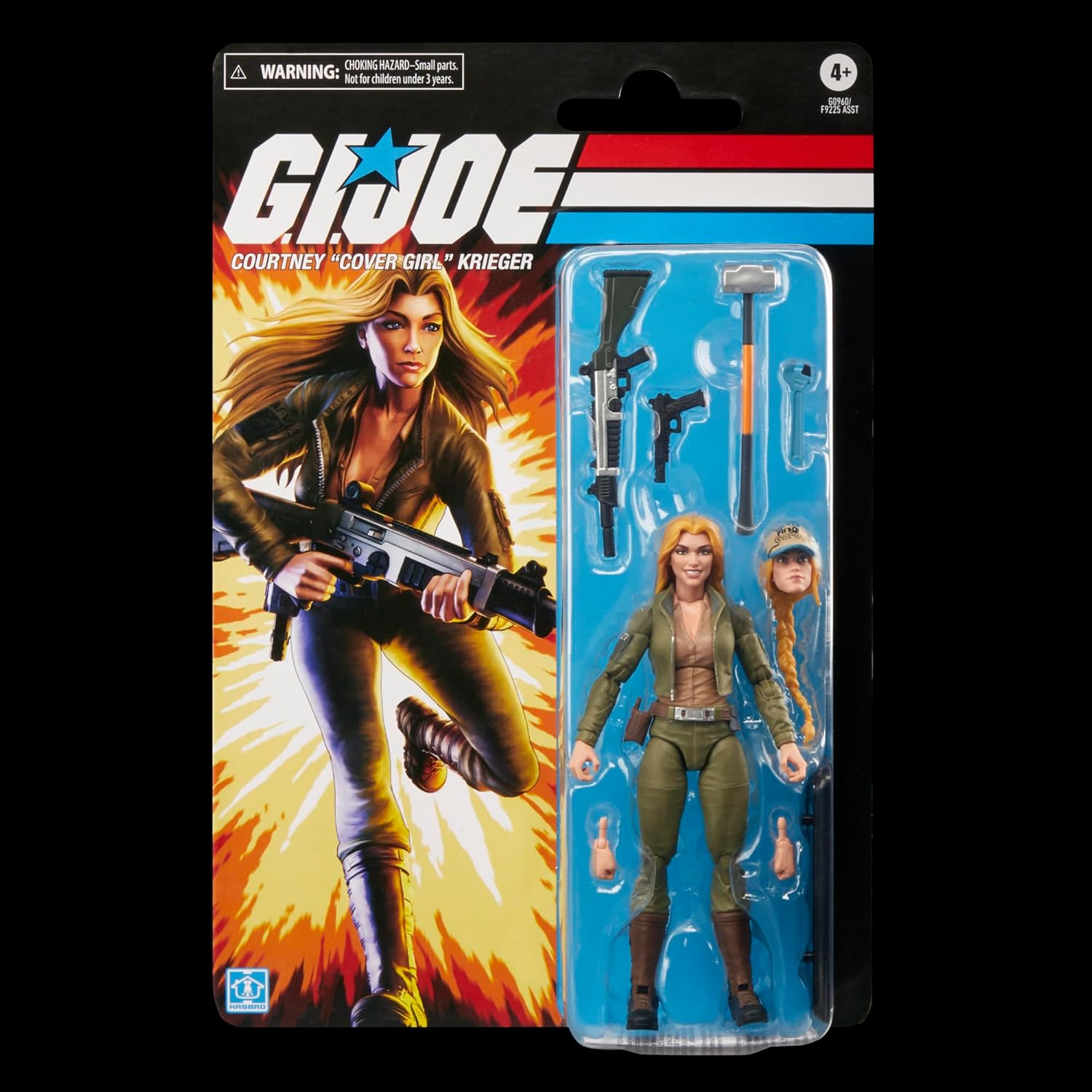 G.I. Joe Classified Series Retro Cardback Courtney Cover Girl Krieger Collectible 6 Inch Action Figure 9 Accessories