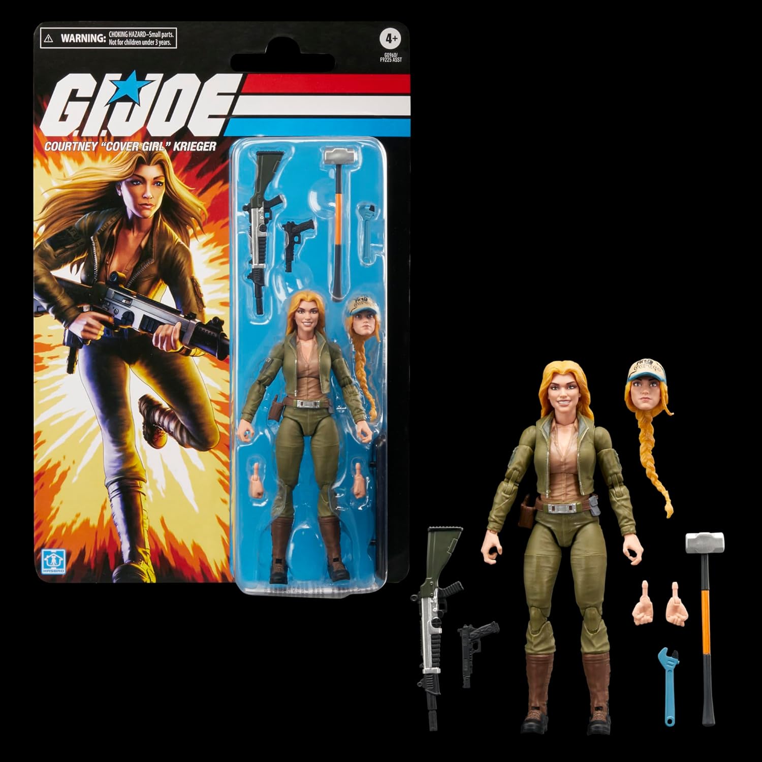 G.I. Joe Classified Series Retro Cardback Courtney Cover Girl Krieger Collectible 6 Inch Action Figure 9 Accessories