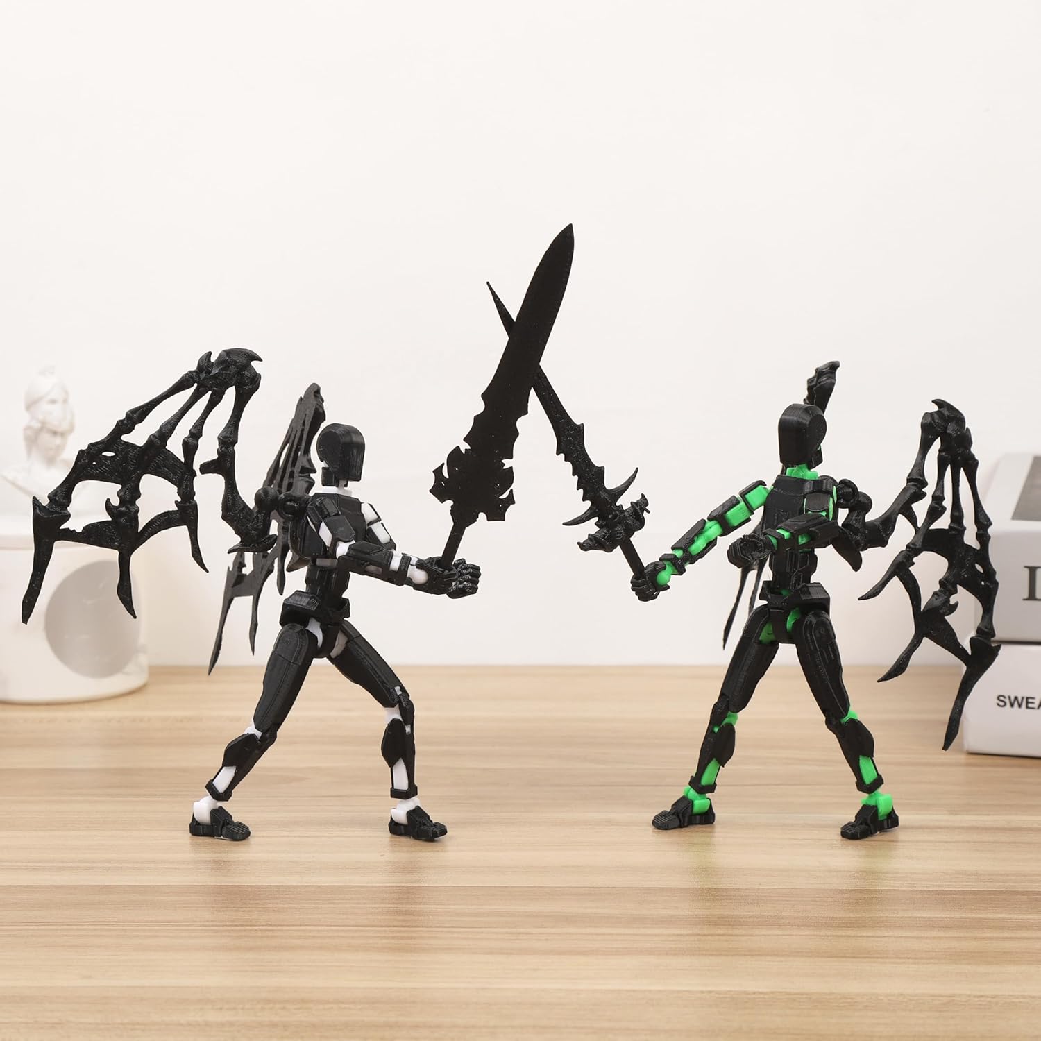 T13 Action Figure Assembly Completed Titan 13 3D Printed Multi-Jointed Movable 5.54-inch Robot Dummy13 Lucky 13 Action Figures 4PCS Color(A+B+C+D)
