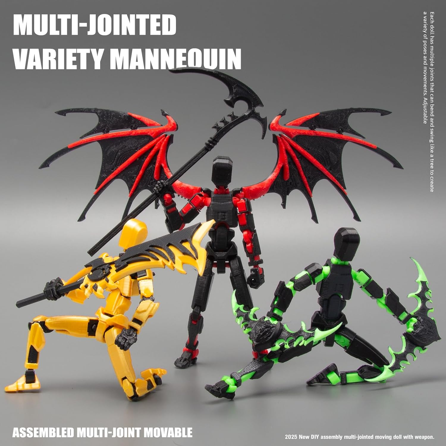 T13 Action Figure Set Assembly Completed Titan 13 Robot Dummy 13 3D Printed Action Figure Ideal for Collectors Desktop Decorations Green