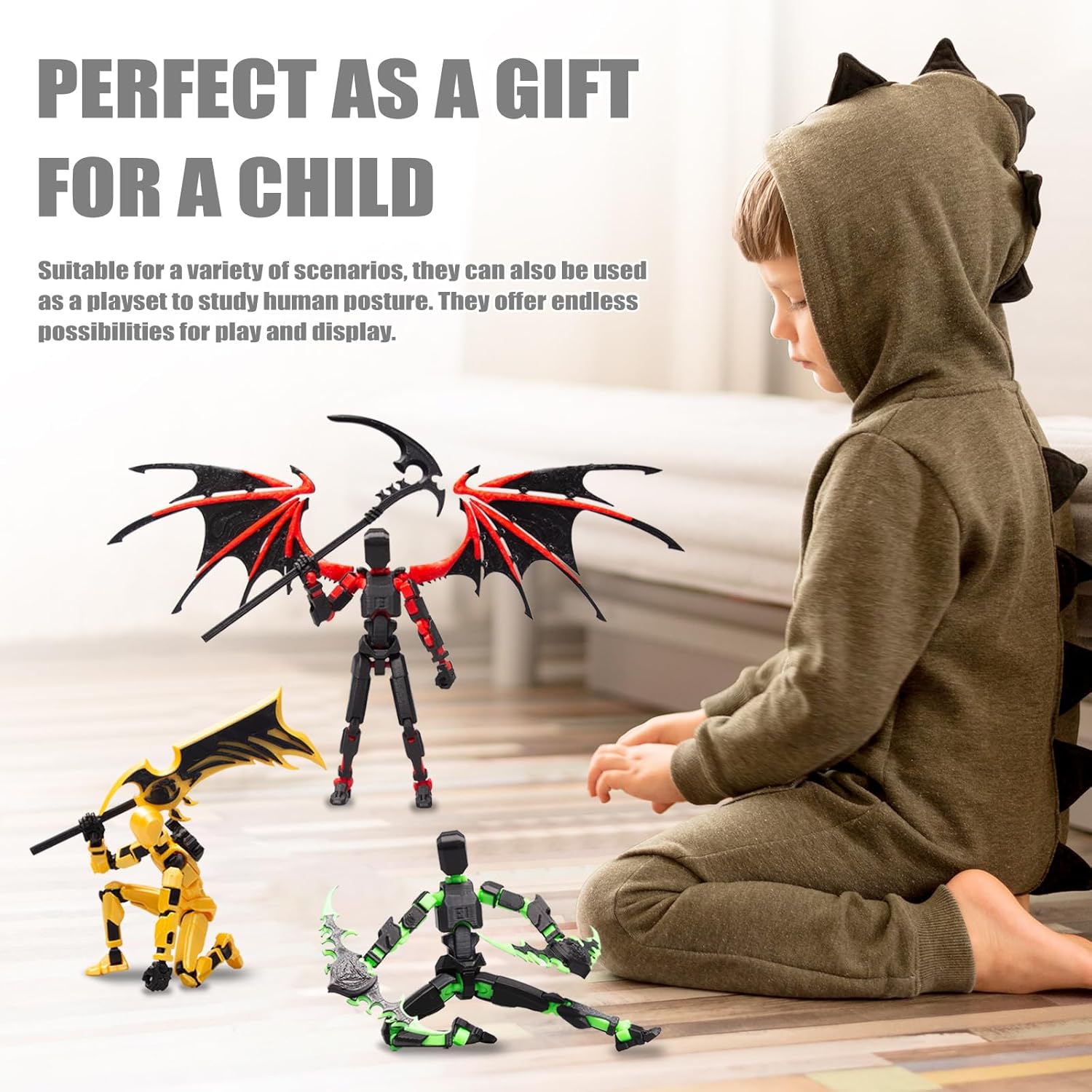 T13 Action Figure Set Assembly Completed Titan 13 Robot Dummy 13 3D Printed Action Figure Ideal for Collectors Desktop Decorations Green