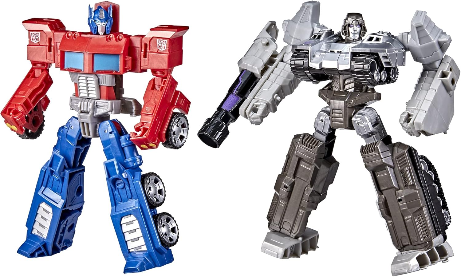 Transformers Toys Heroes Villains Optimus Prime Megatron 2-Pack Action Figures for Kids 6+ 7-inch