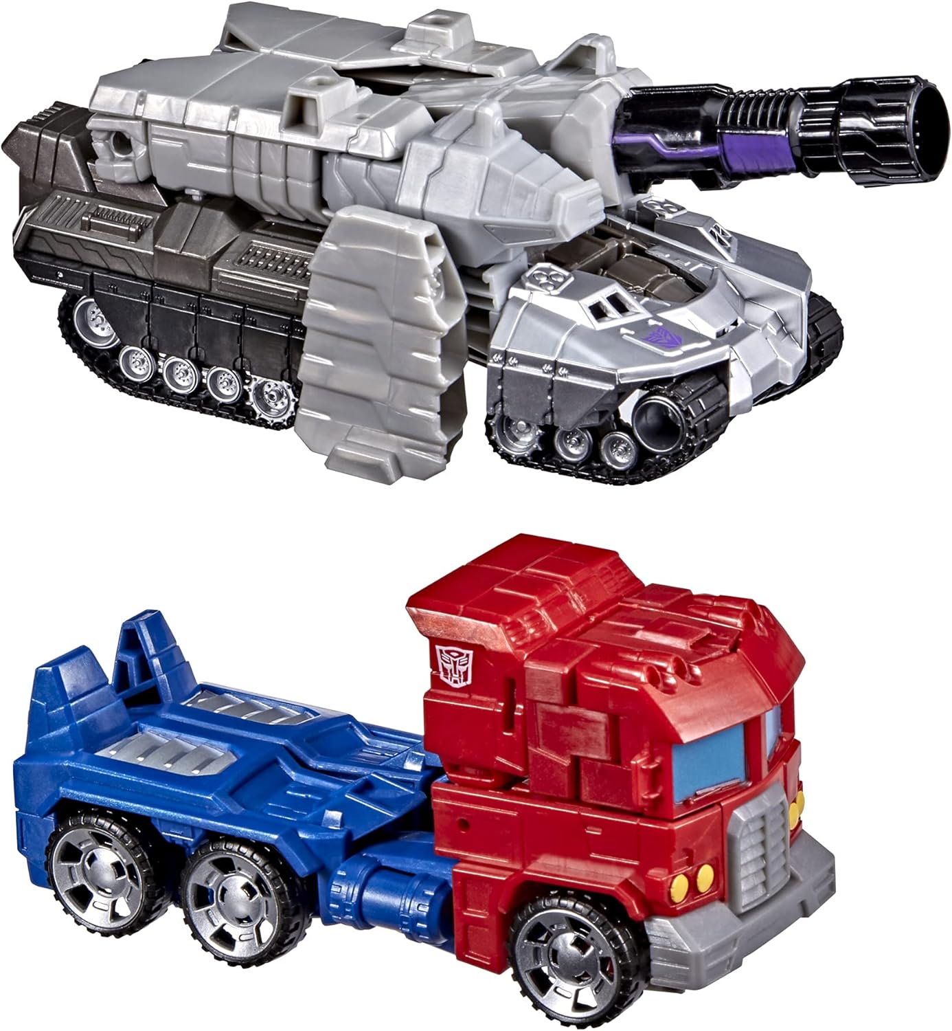 Transformers Toys Heroes Villains Optimus Prime Megatron 2-Pack Action Figures for Kids 6+ 7-inch