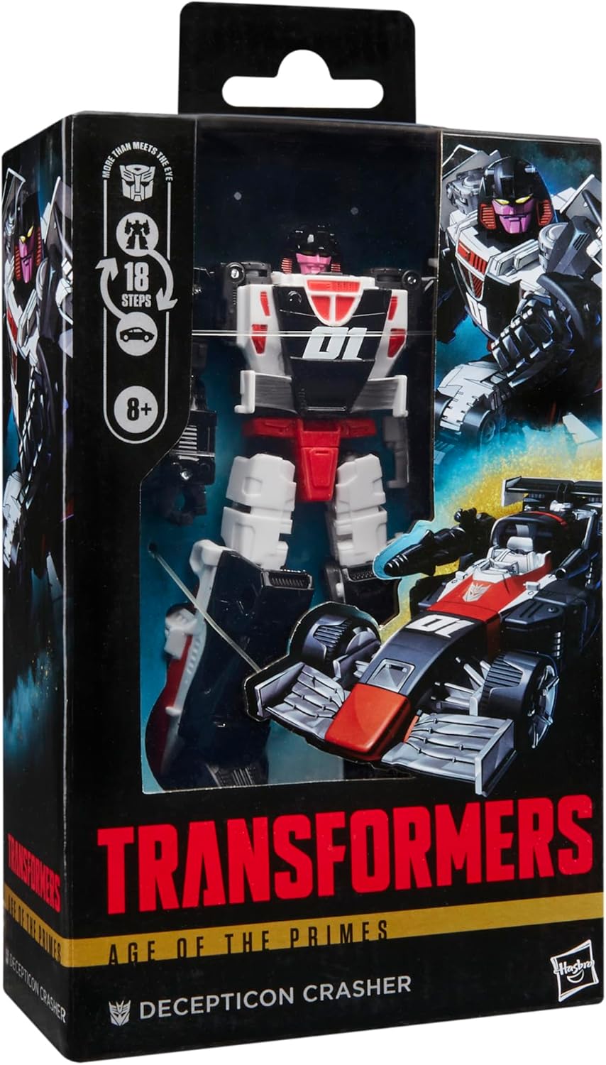 Transformers Age of The Primes Deluxe Class Decepticon Crasher 5.5-inch Action Figure for Ages 8+