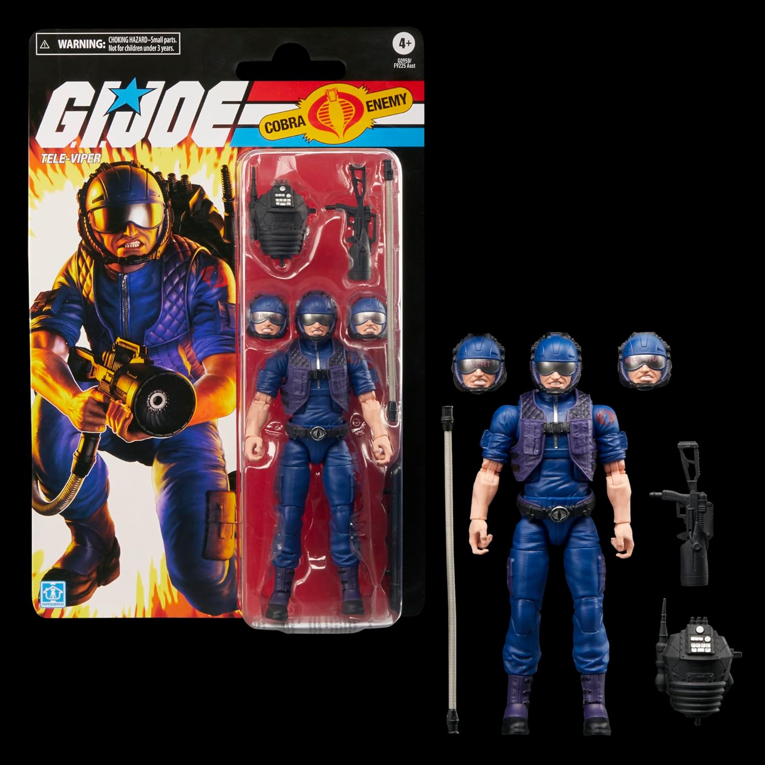 G.I. Joe Classified Series Retro Cardback Tele-Viper Collectible 6 Inch Action Figure with 6 Accessories