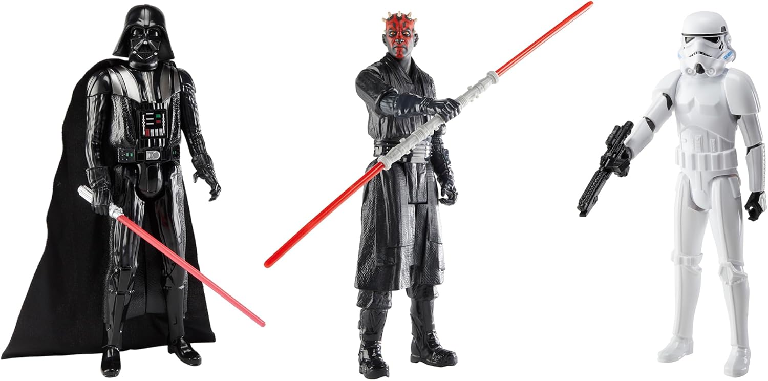 STAR WARS Clash of The Dark Side 12-Inch Action Figure Set 3-Pack Figures & 4 Accessories Toys for Kids Ages 4 and Up Amazon Exclusive.