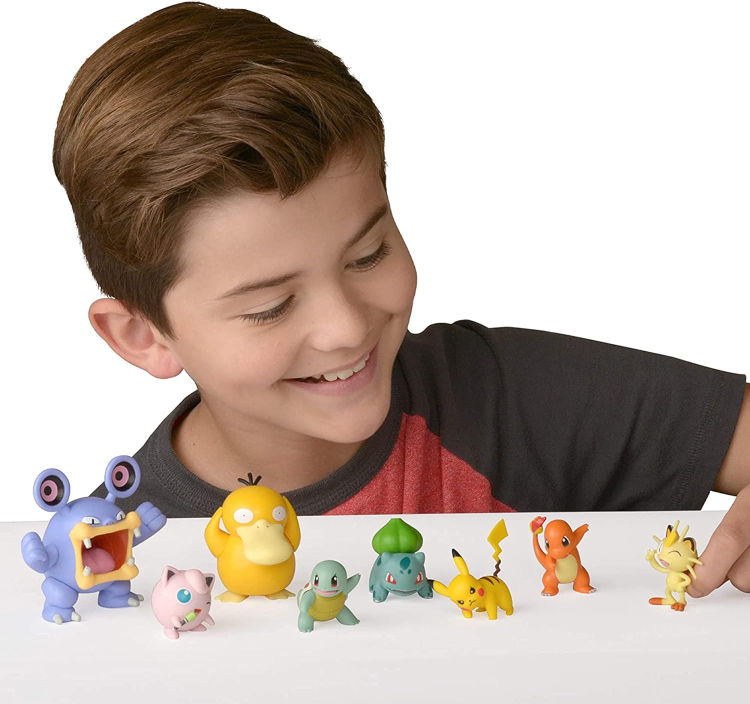 Pokemon Battle Figure 8 Pack Includes 2 Inch Pikachu Bulbasaur Squirtle Charmander Meowth Jigglypuff 3 Inch Loudred Psyduck
