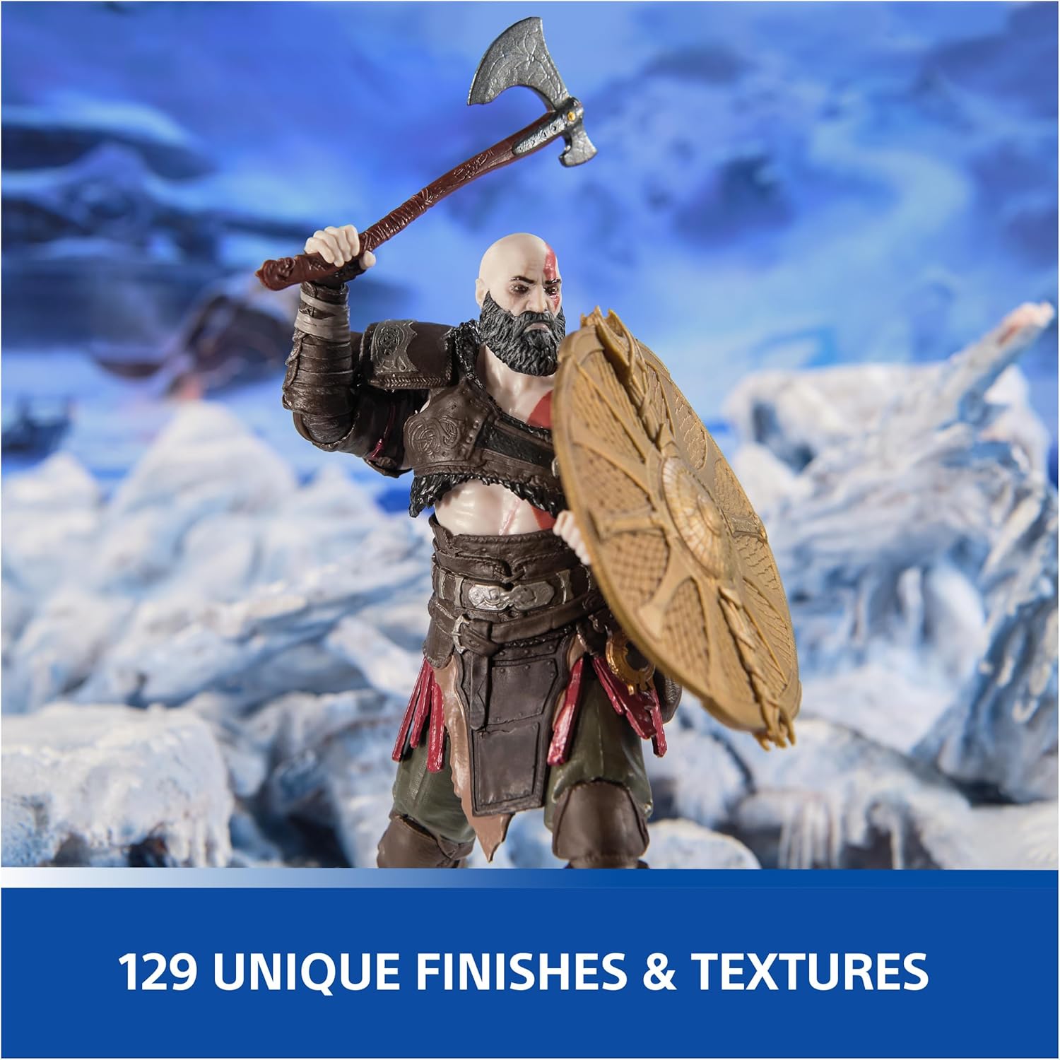 God of War Ragnarok 6” Kratos Action Figure 5 Accessories Shapes Collection PS5 Fans Collectors Ages 17+
