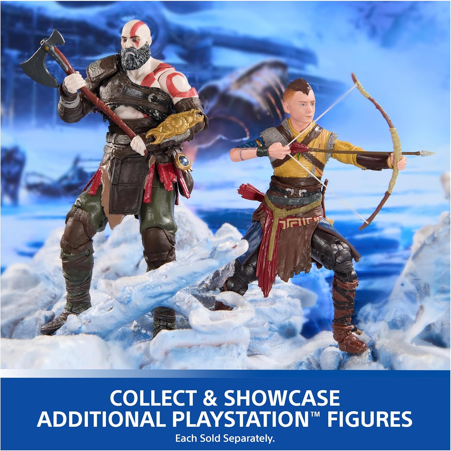 God of War Ragnarok 6” Kratos Action Figure 5 Accessories Shapes Collection PS5 Fans Collectors Ages 17+