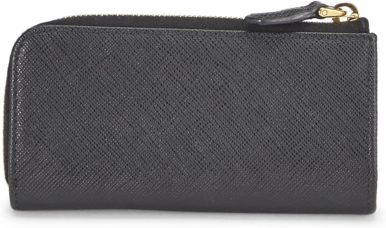 Prada Pre-Loved Black Saffiano Key Holder, Black