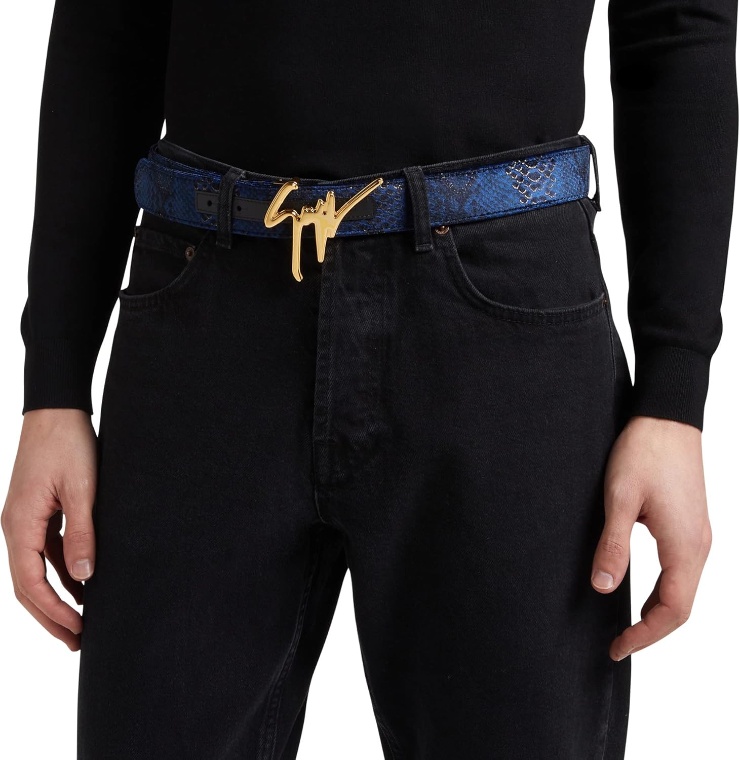 Giuseppe Zanotti Giuseppe Reptile-Print Belt