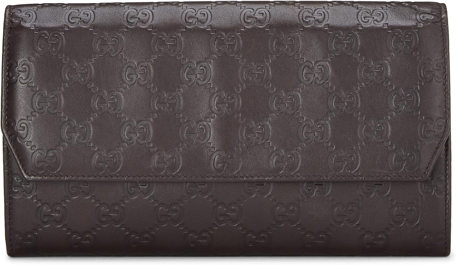 Gucci Pre-Loved Brown Guccissima Travel Wallet, Brown