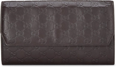 Gucci Pre-Loved Brown Guccissima Travel Wallet, Brown