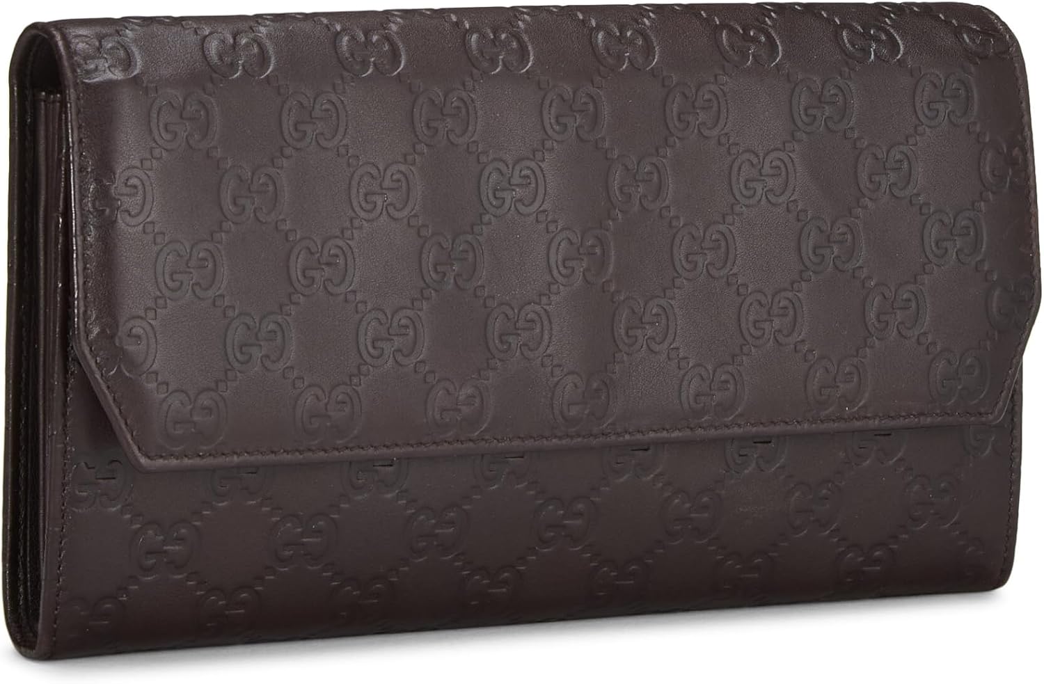 Gucci Pre-Loved Brown Guccissima Travel Wallet, Brown
