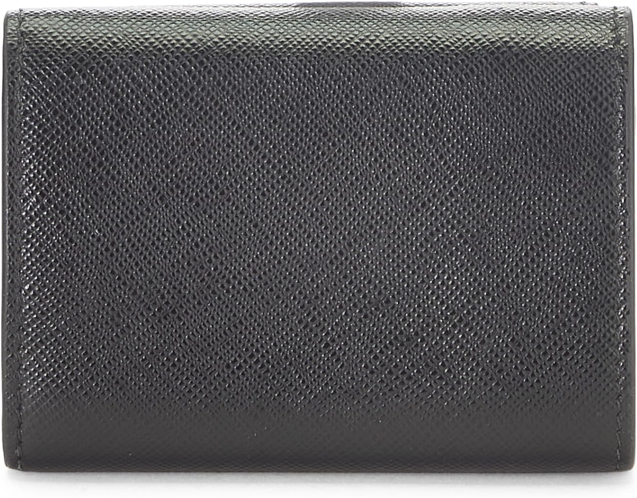 Prada Pre-Loved Black Saffiano Compact Wallet, Black