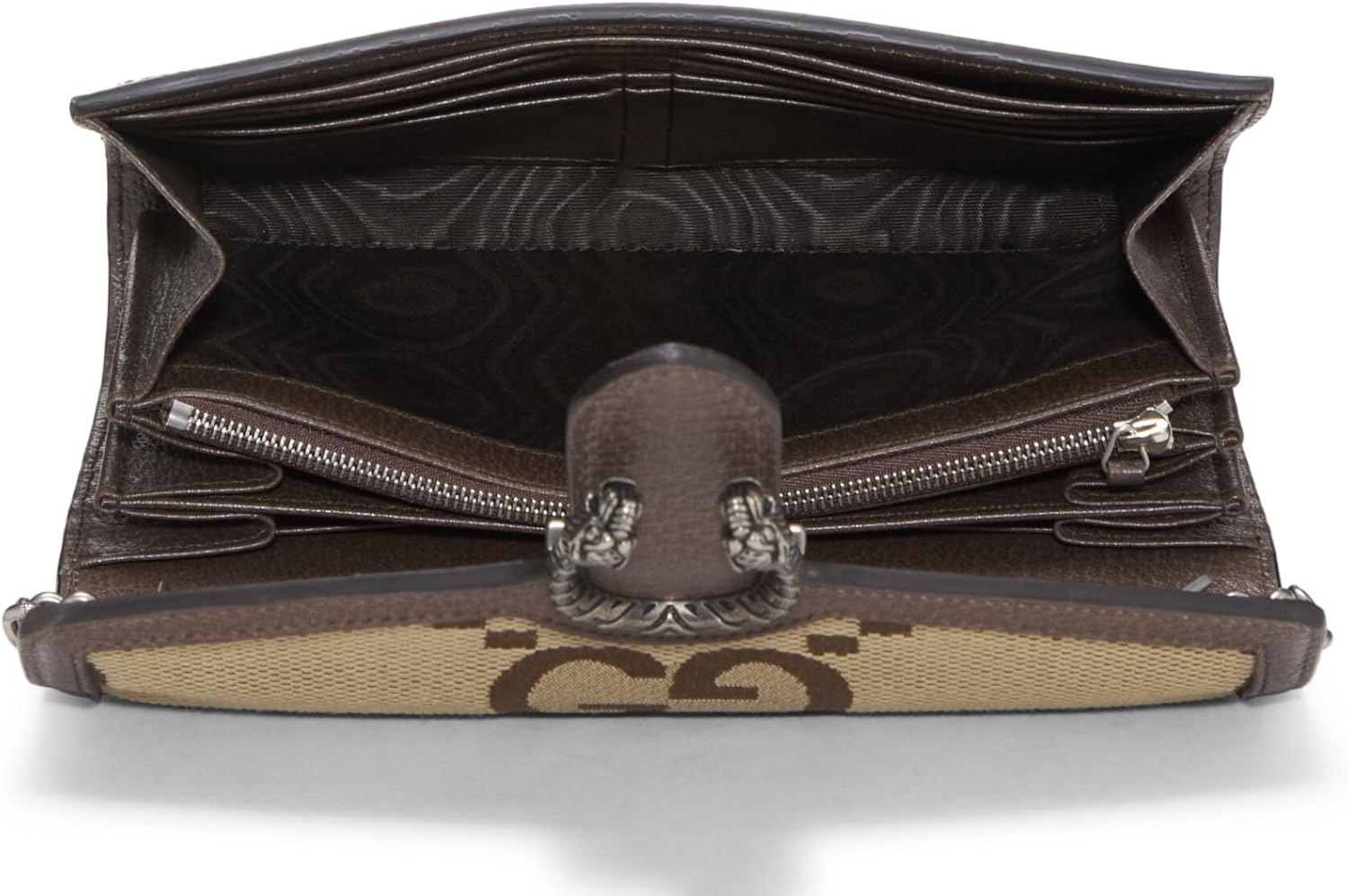 Gucci Pre-Loved Jumbo Original GG Canvas Dionysus Wallet on Chain (WOC), Brown